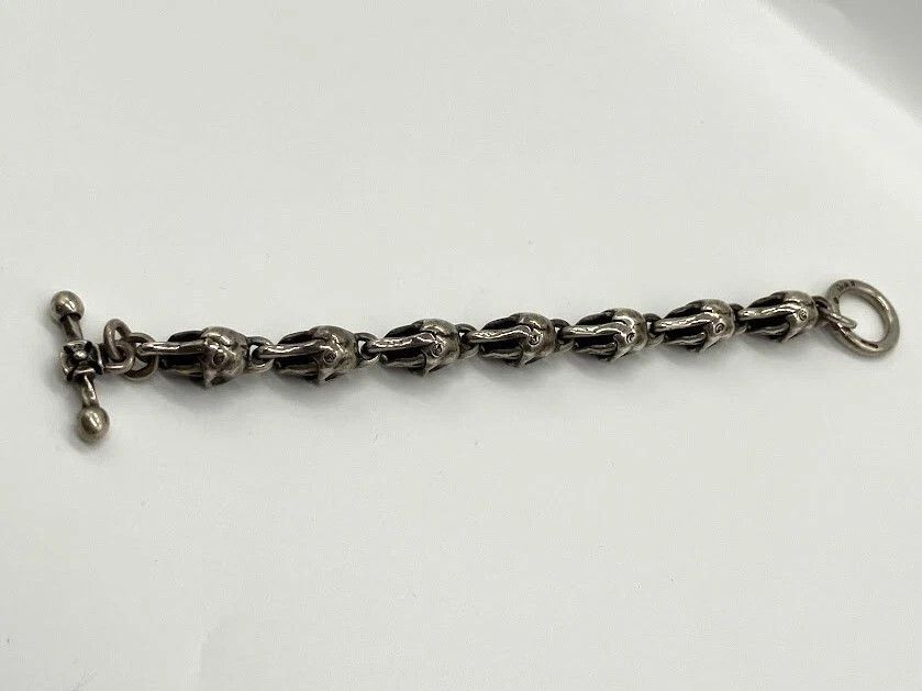 Other Travis Walker Large 7 Skull Bracelet Sterling .925 Size ONE SIZE - 15 Thumbnail