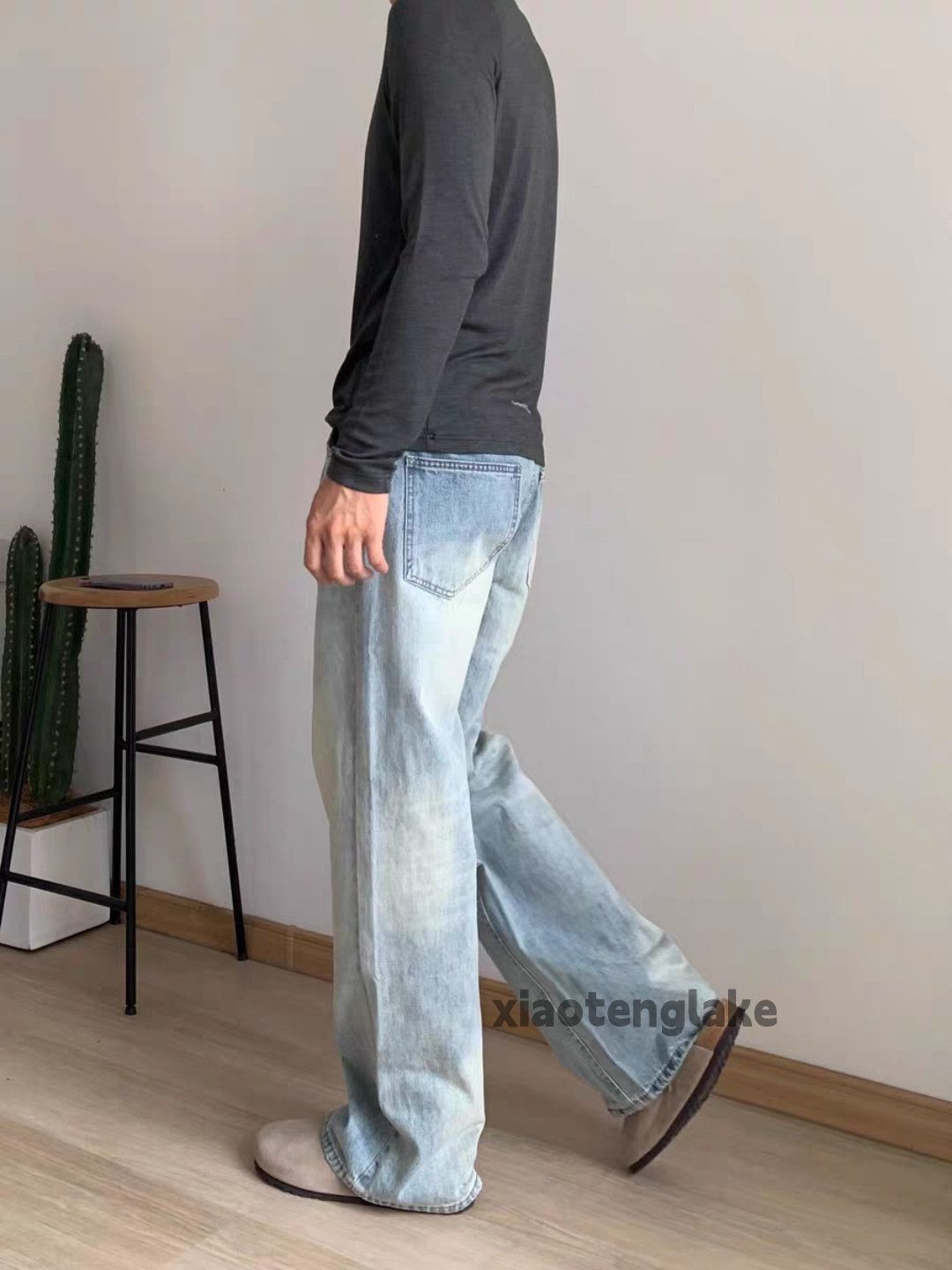 Jean × Vintage washed faded cleanfit yuppie loose baggy jeans Size US 30 / EU 46 - 6 Thumbnail