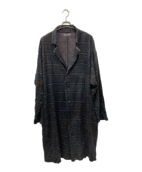 Yohji Yamamoto Yohji Yamamoto pour homme 20AW Dyed Check Gown Coat Size US L / EU 52-54 / 3 - 1 Thumbnail
