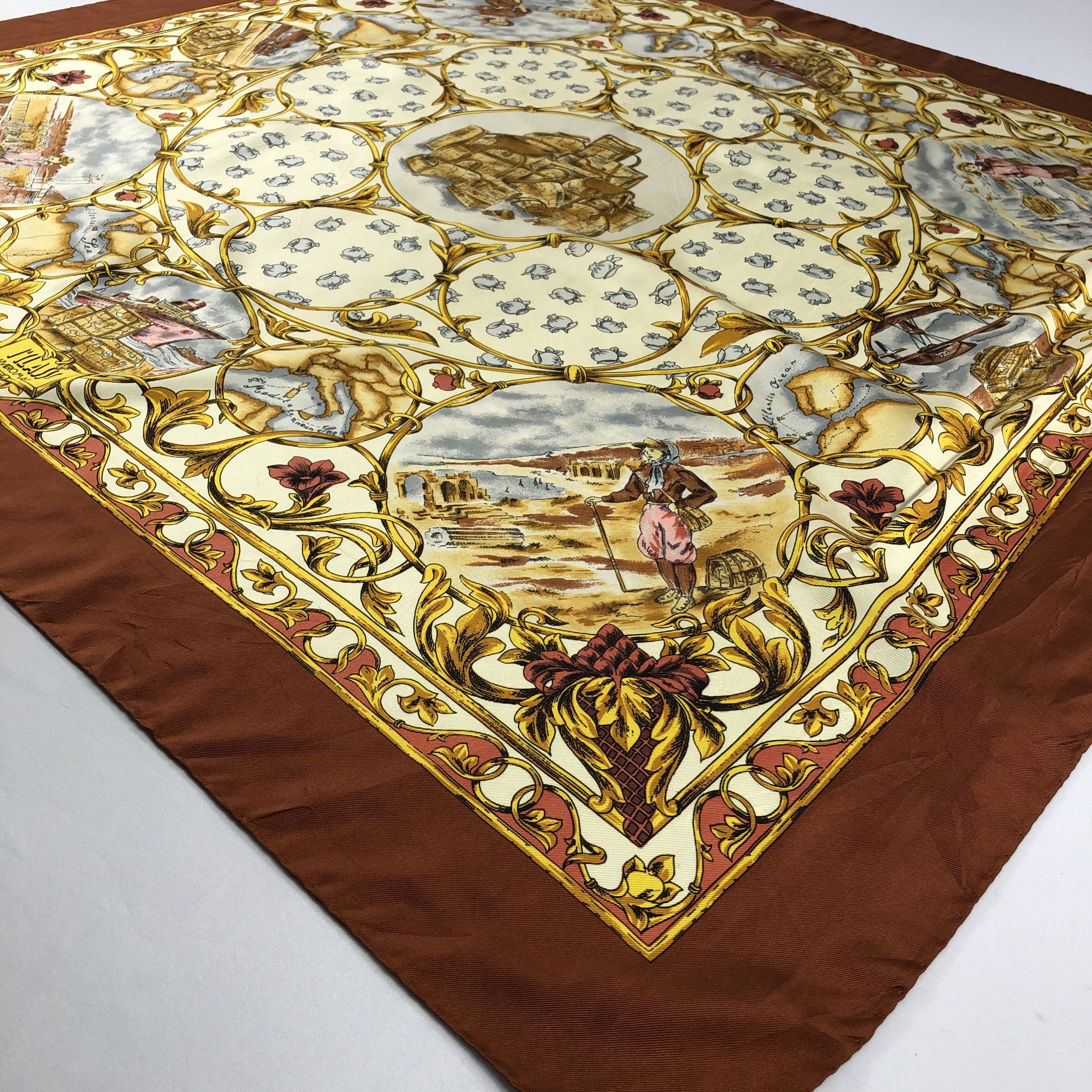 Alviero Martini Vintage Alviero Martini Silk Scarf Size ONE SIZE - 3 Thumbnail