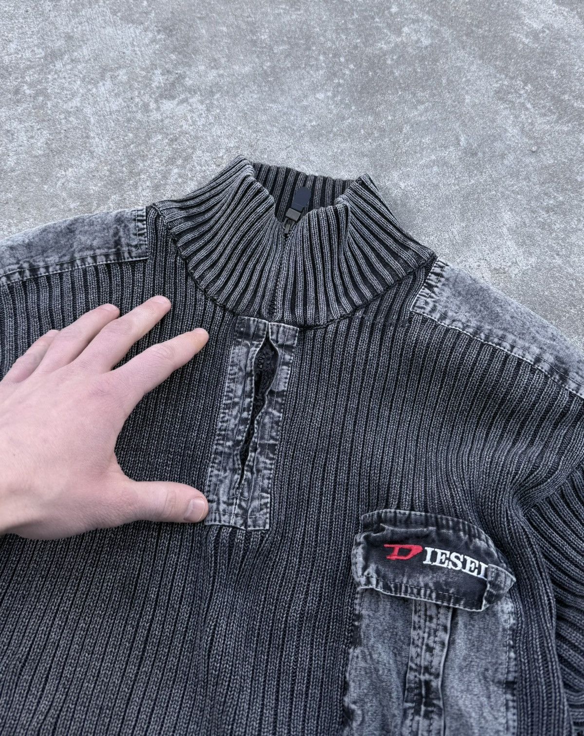 Diesel × Vintage Vintage Diesel y2k streetwear rare avantgarde sweater Size US XL / EU 56 / 4 - 7 Thumbnail