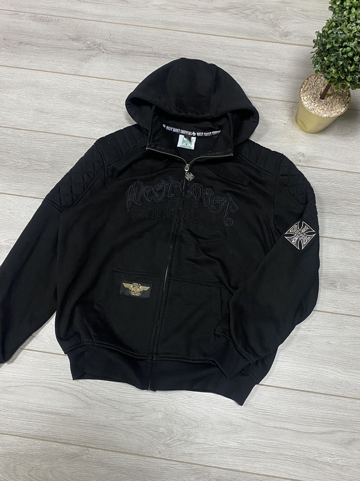 West Coast Choppers West Coast Choppers heavy vintage zip biker hoodie cross Size US XL / EU 56 / 4 - 1 Thumbnail