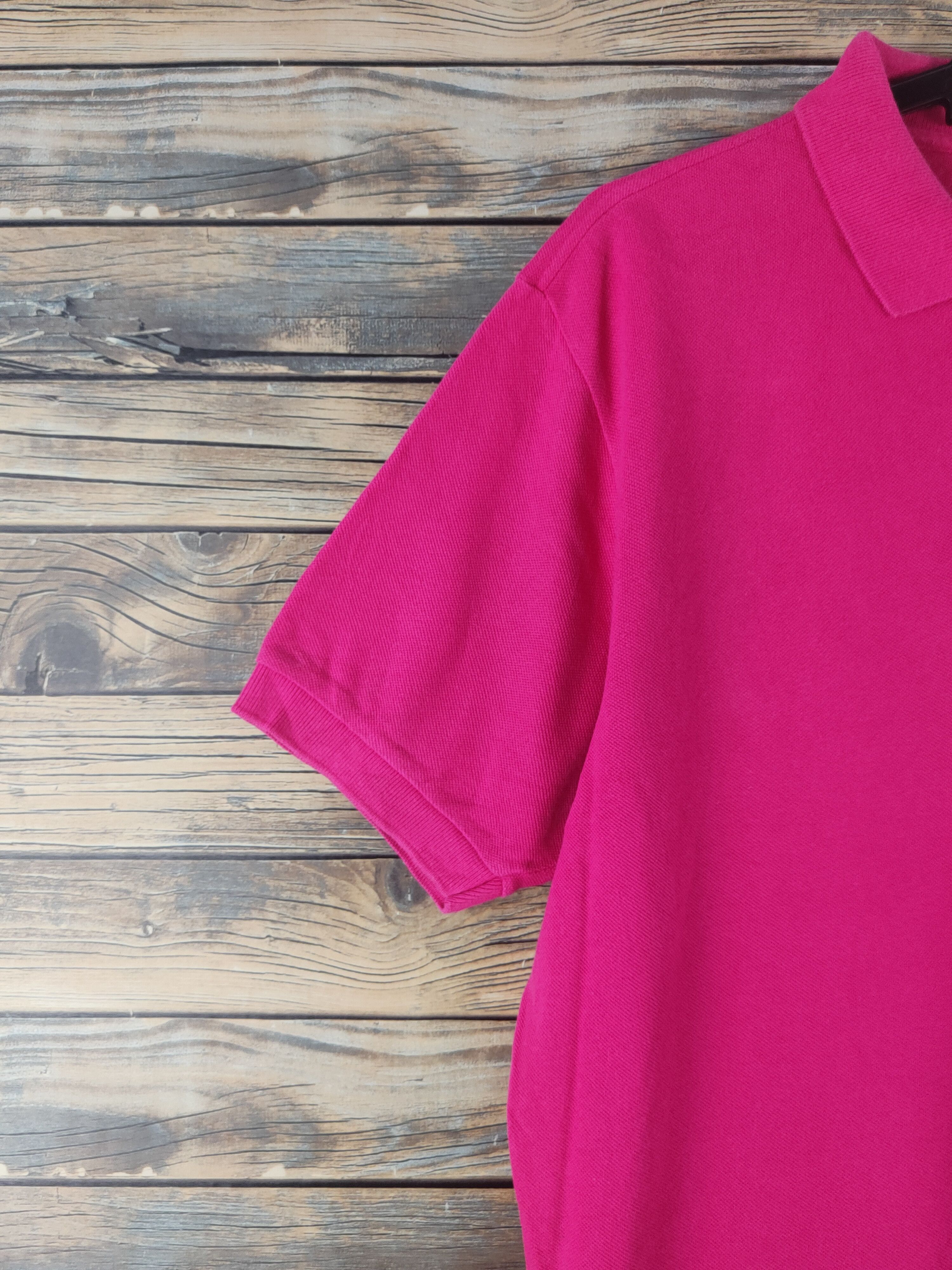 United Colors Of Benetton DL United Colors of Benetton Pink Polo Shirts #2769 Size L / US 10 / IT 46 - 4 Thumbnail