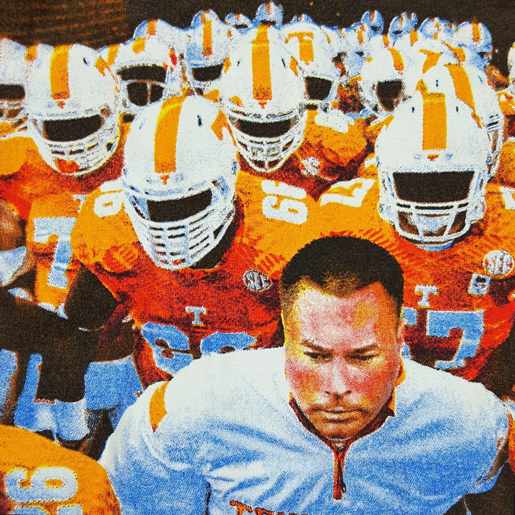 Fruit Of The Loom VINTAGE Tennessee Tough TN Vols Volunteers Football Mens XS Orange Retro T Shirt Size US XS / EU 42 / 0 - 6 Thumbnail