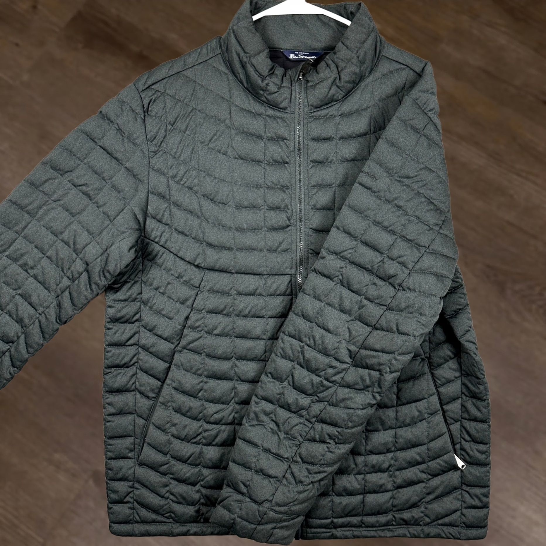 Ben Sherman Ben Sherman Quilted Puffer Jacket Mens Large Gray Full Zip Lightweight Pockets Size US L / EU 52-54 / 3 - 1 Thumbnail