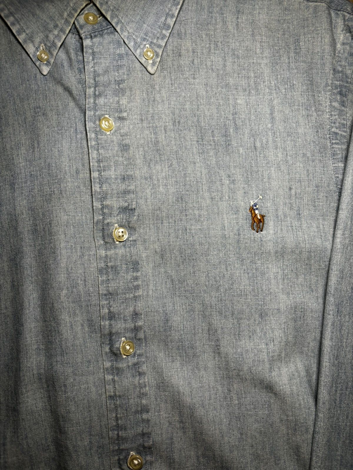 Polo Ralph Lauren Classic blue Polo Ralph Lauren button-up shirt Size US M / EU 48-50 / 2 - 2 Thumbnail