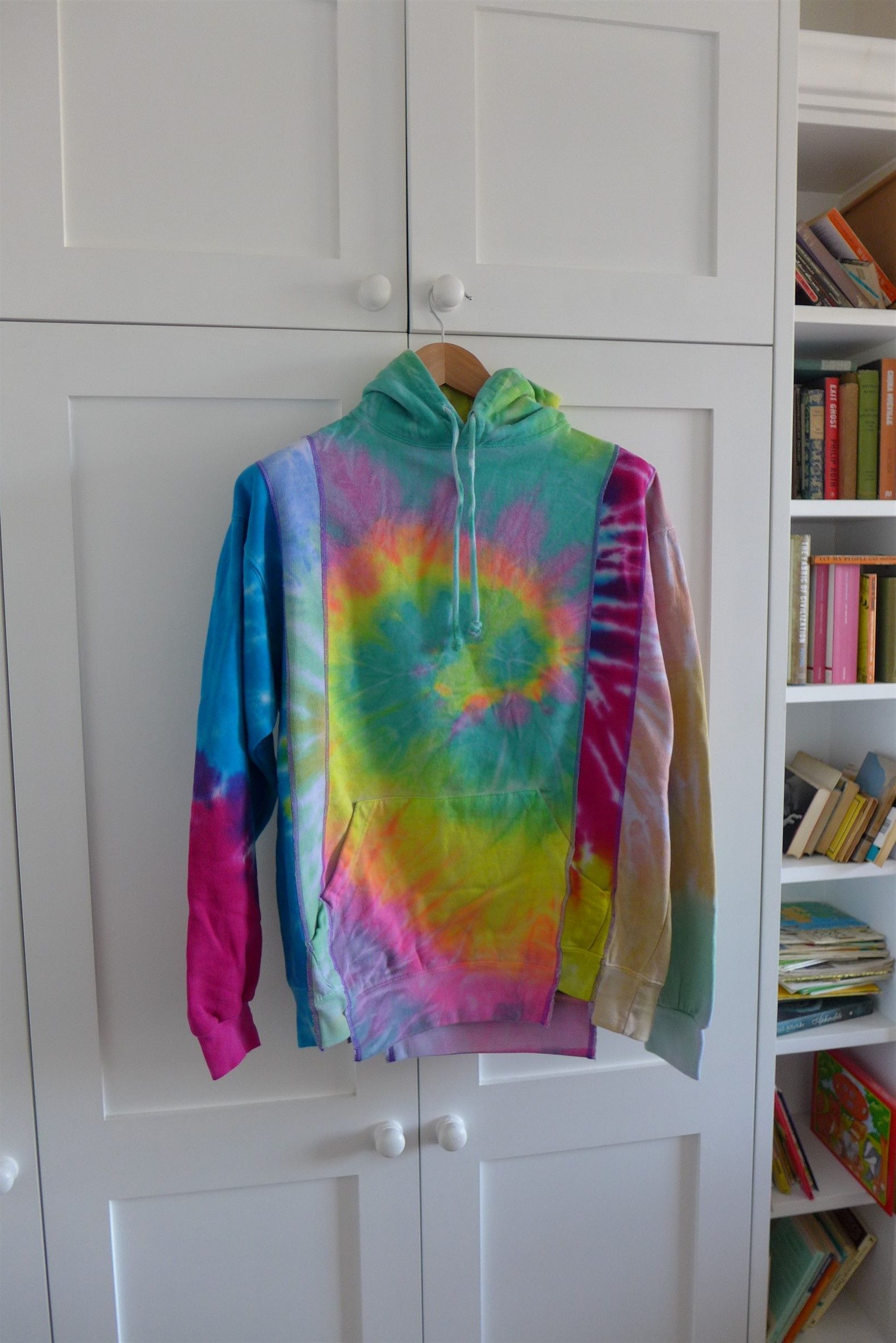 image of Needles Rebuild Tie Dye 5 Cuts Hoodie, Men's (Size Small)