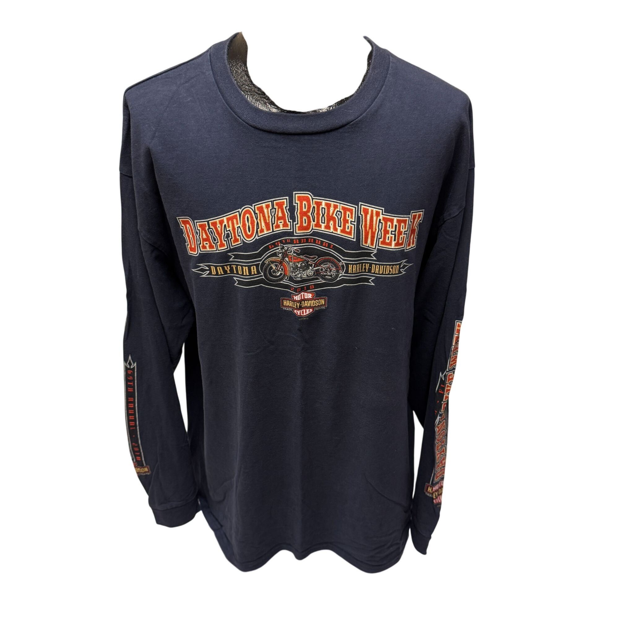 Harley Davidson H-D Motorcycle DAYTONA BIKE WEEK FL Beach L/S Spellout Shirt Size US XXL / EU 58 / 5 - 8 Thumbnail