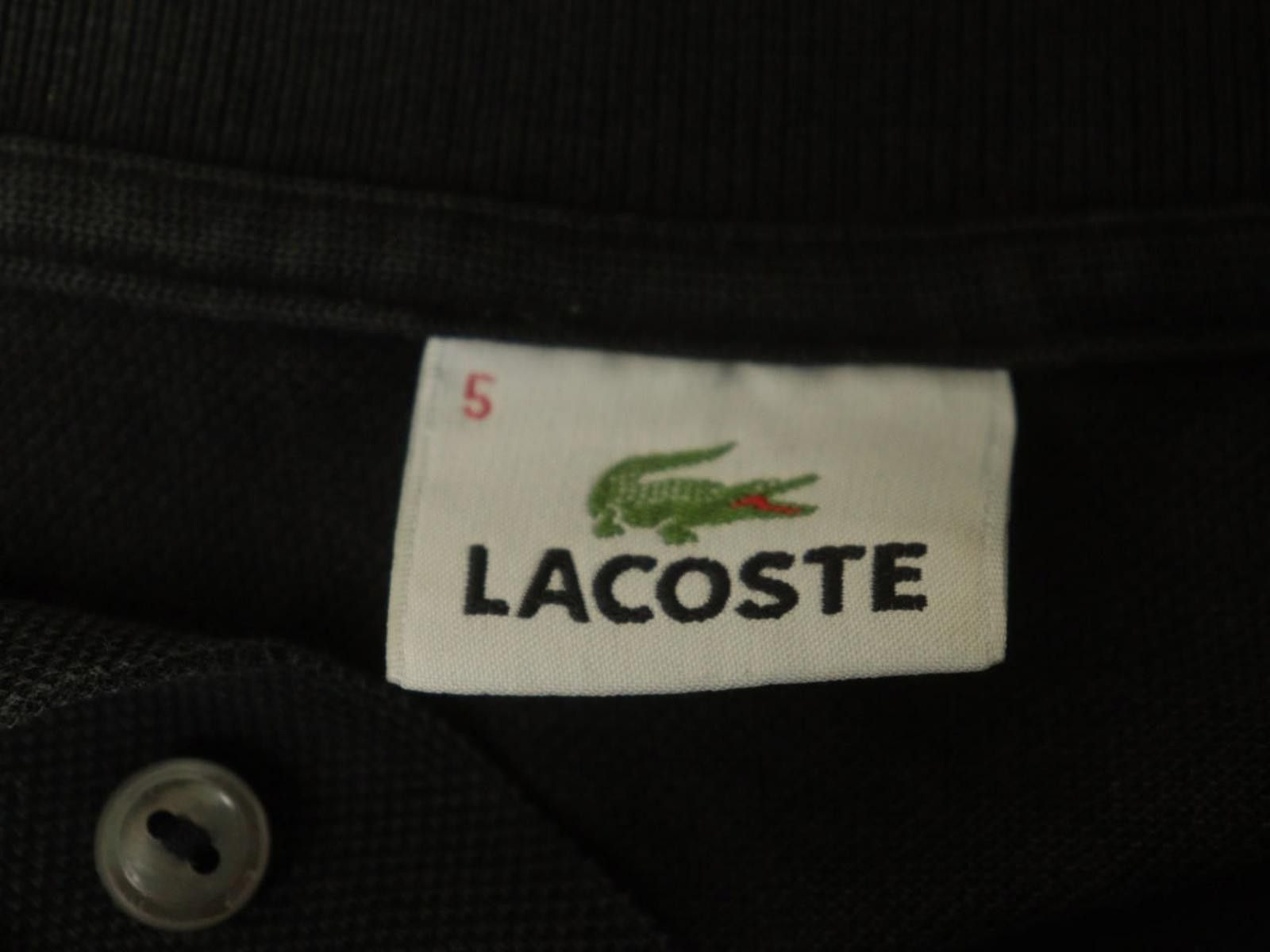 Lacoste Lacoste Black 100% Cotton Collar Embroidered Shirt Size 5 Size US M / EU 48-50 / 2 - 9 Thumbnail