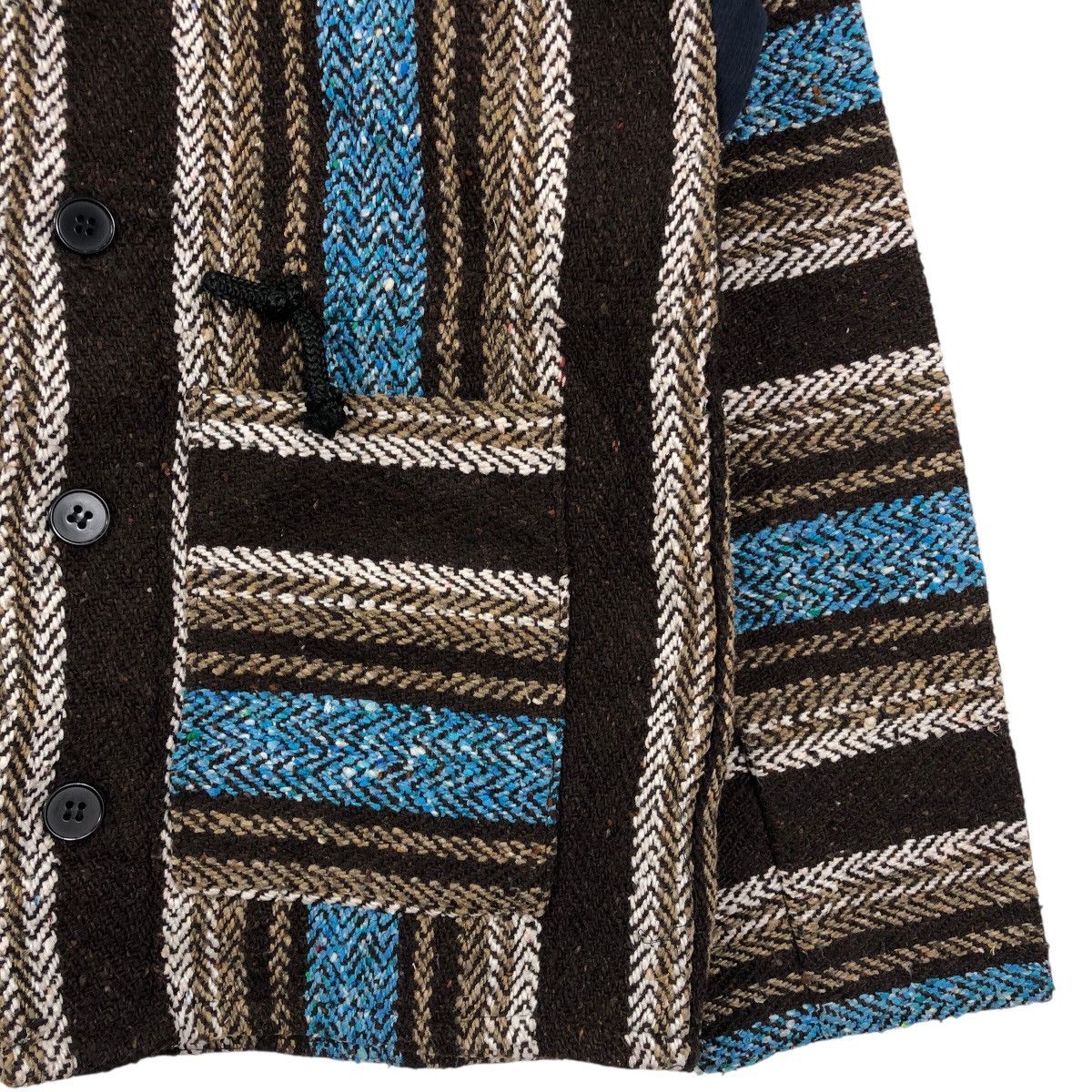 Mexicana Vintage 80s MEXICAN BAJA JOE Wool Hoodie Rag Made in Mexico Size L / US 10 / IT 46 - 4 Thumbnail