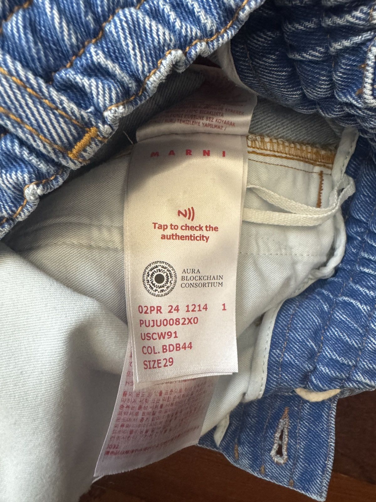 Marni Blue Denim Cargo Pants Size US 29 - 12 Thumbnail