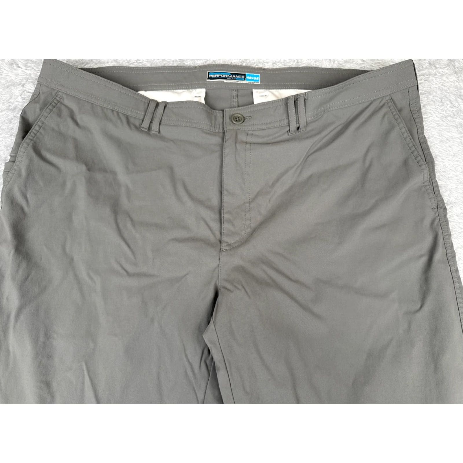 Vintage Cargo Pants Men 42 Gray Nylon Straight Leg Activewear Golf Hiking 42x32 Size US 42 / EU 58 - 4 Thumbnail