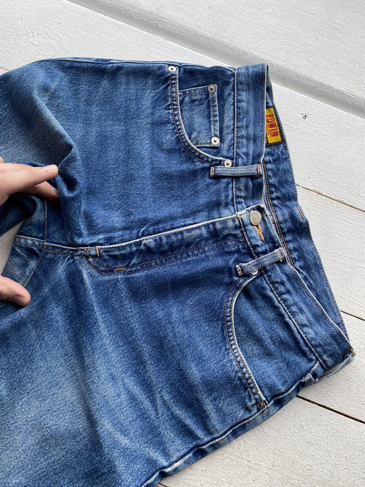 Edwin Japanese Vintage Edwin Distressed Slim Tapered Fit Jeans Size US 30 / EU 46 - 6 Thumbnail