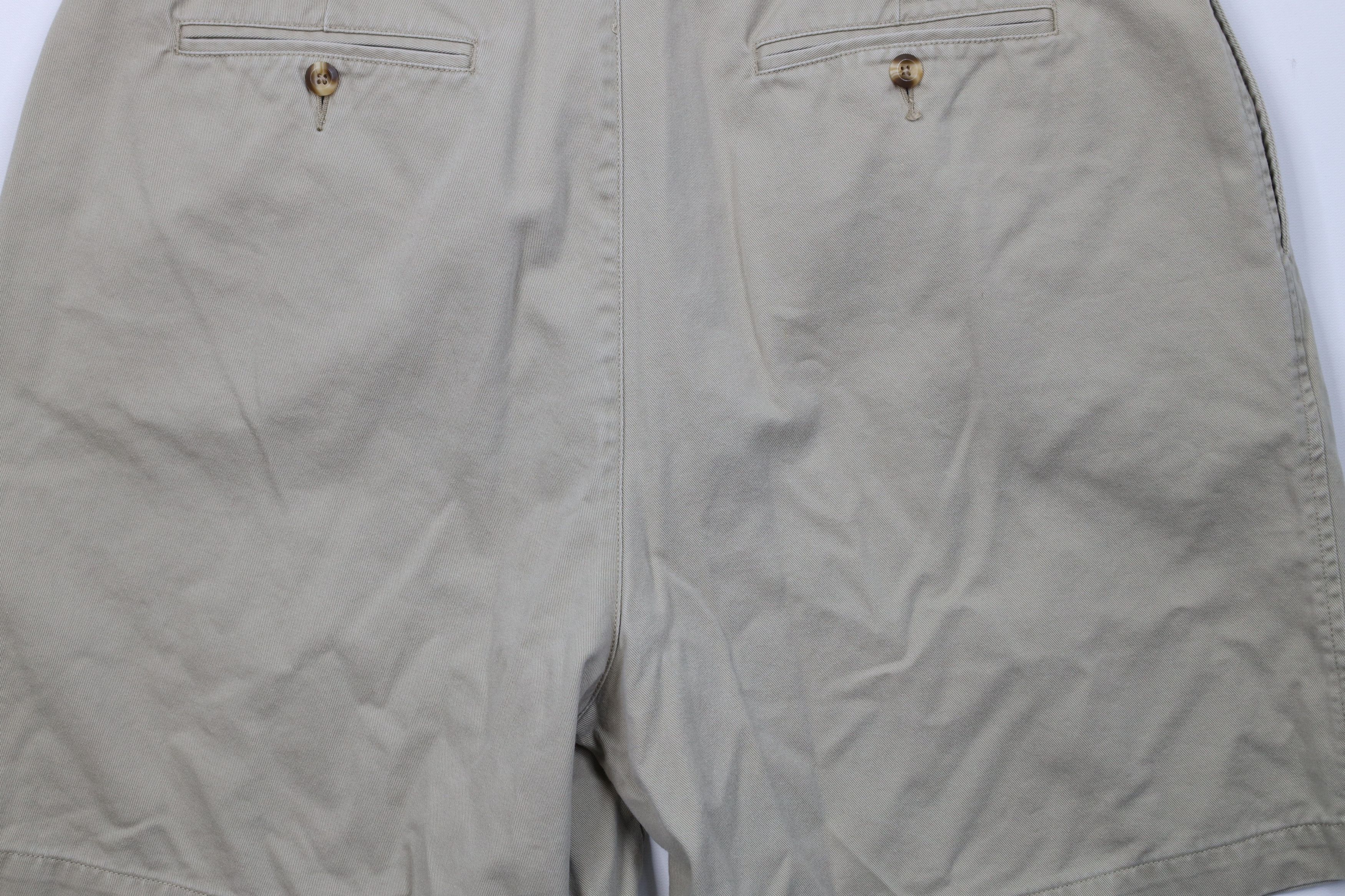 Tommy Hilfiger × Vintage Vintage 90s Tommy Hilfiger Above Knee Chino Shorts Beige Size US 36 / EU 52 - 9 Thumbnail