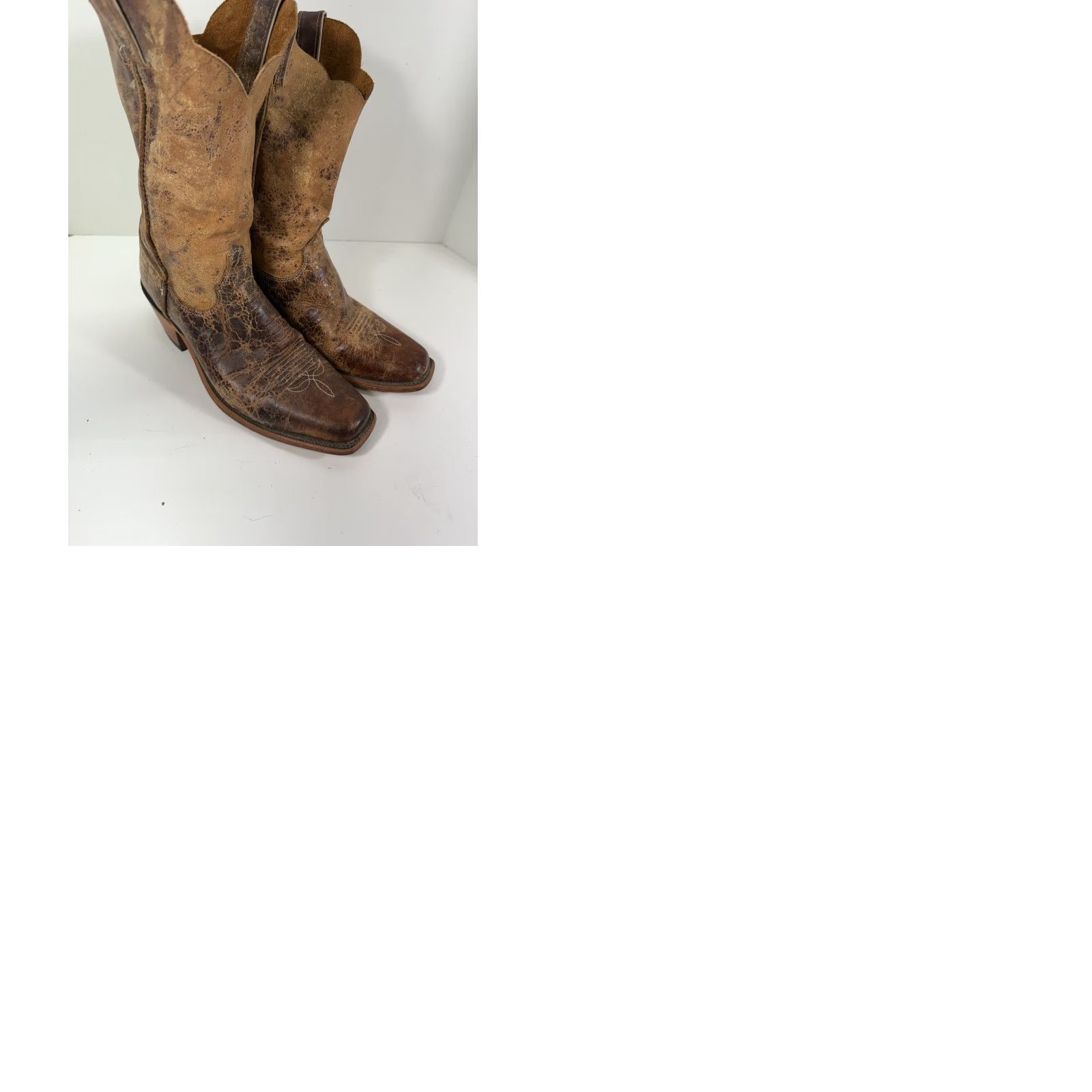 Justin Boots Justin Bent Rail Wildwood Boots Women 10 B Brown Leather Crackled Western BRL122 Size US 10 / IT 40 - 11 Thumbnail