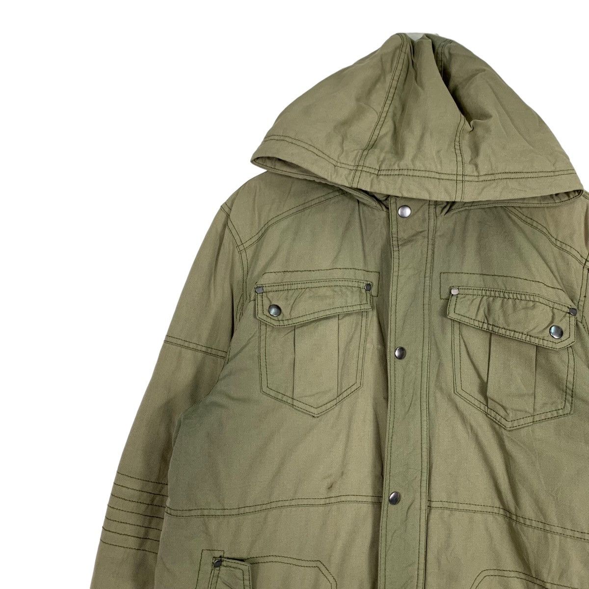 Puma PUMA Four Pocket Hooded Green Jacket #1126-C51 Size US L / EU 52-54 / 3 - 5 Thumbnail