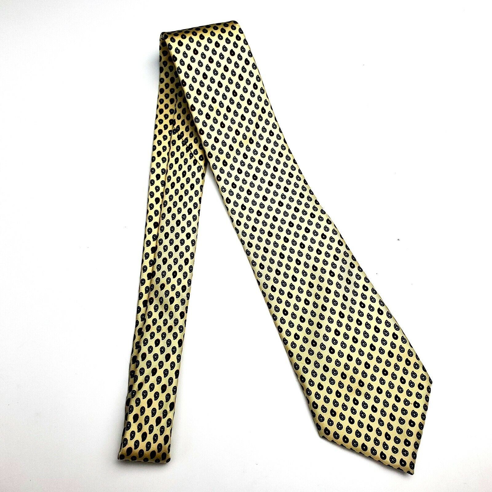 Dior Christian Dior Silk Tie Print Yellow Geometric Short Size ONE SIZE - 5 Thumbnail