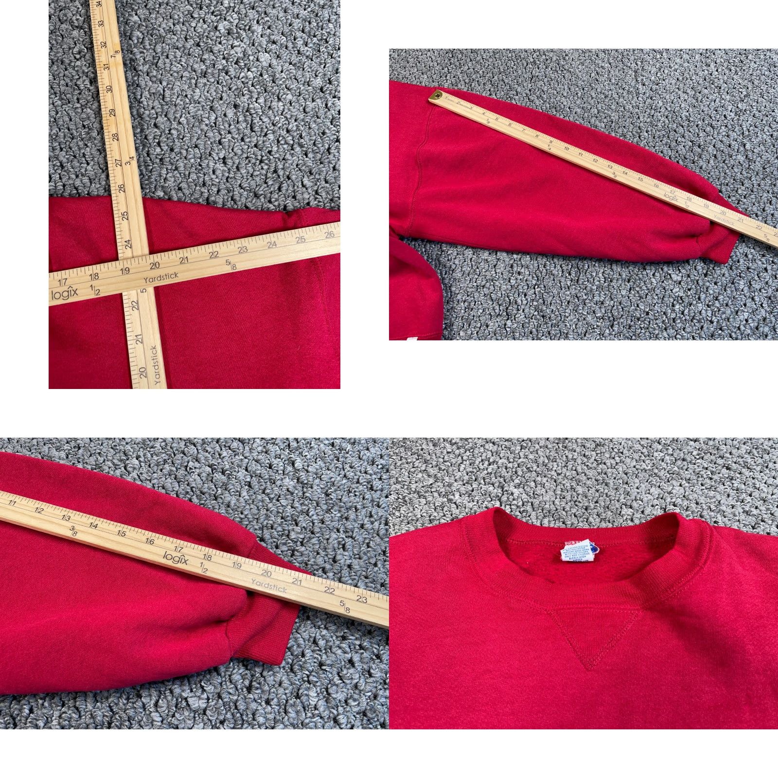 Russell Athletic VINTAGE Russell Athletic Sweatshirt Adult 2XL Red Crewneck 50/50 USA Tag Blank 90s Hipster Retro Mens Size US XXL / EU 58 / 5 - 8 Thumbnail