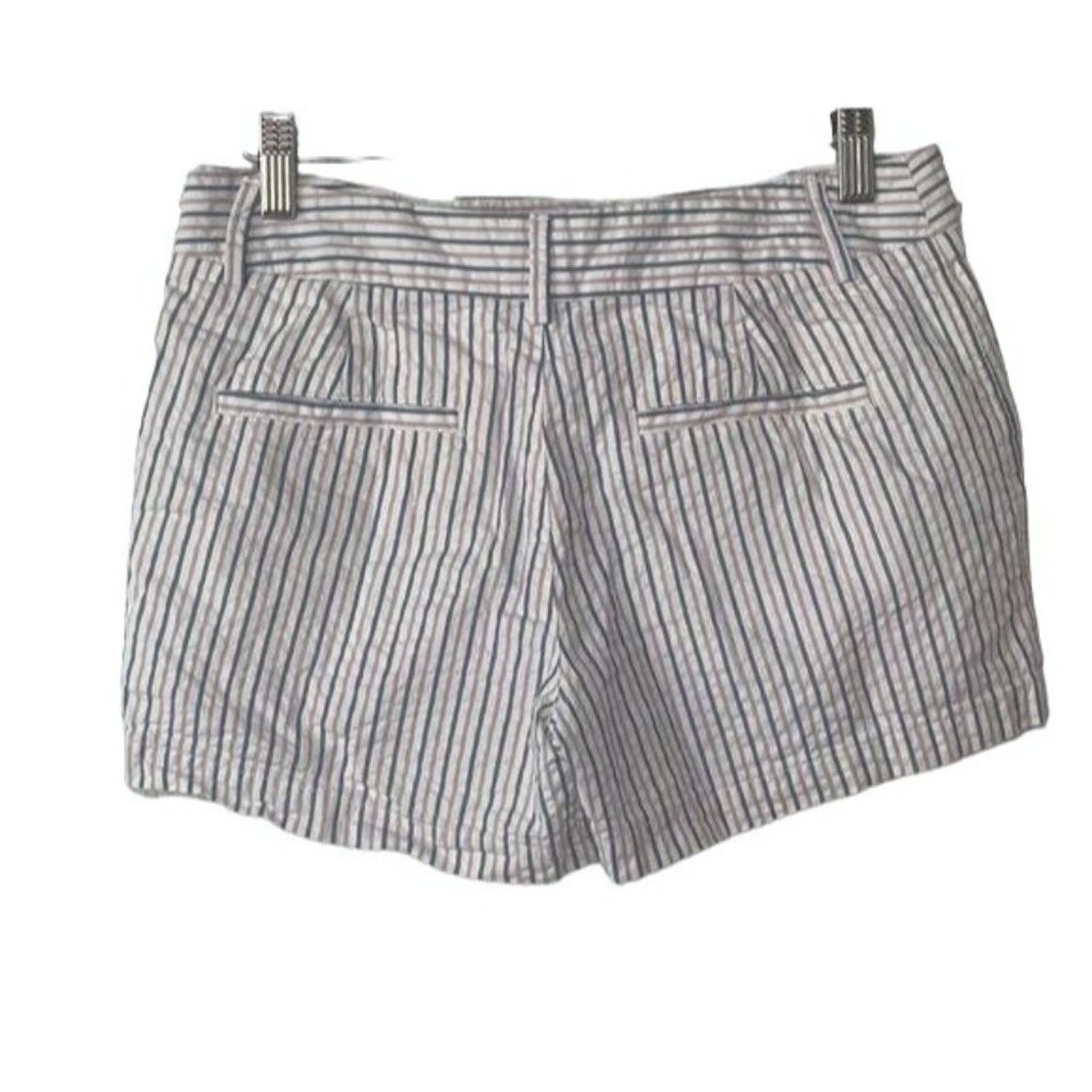 Cynthia Rowley Cynthia Rowley Shorts Women's 2 Seersucker White Size 26" / US 2 / IT 38 - 2 Thumbnail