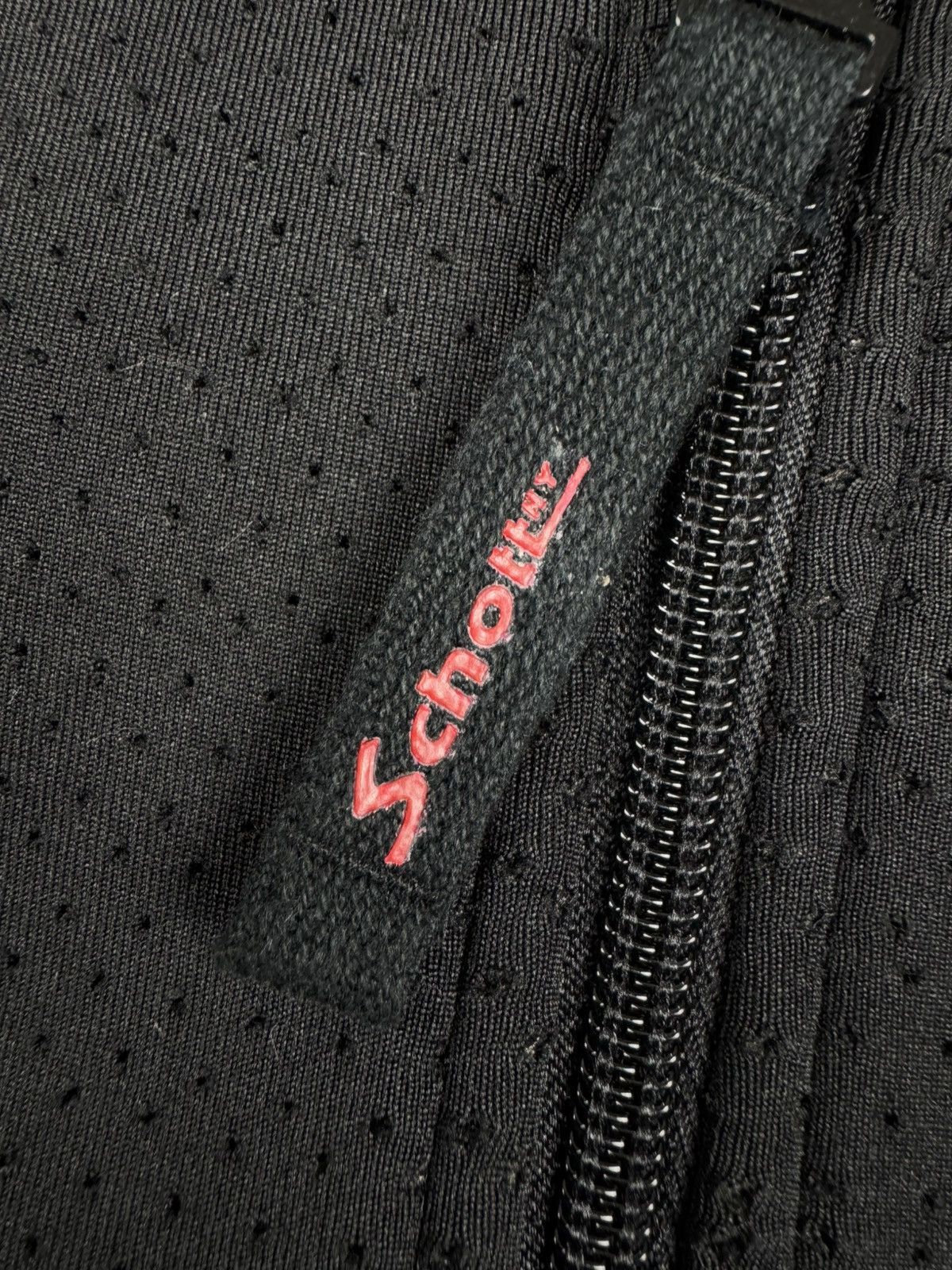 Schott × Vintage Rare Vintage 90s Schott perforated neoprene logo zip jacket Size US S / EU 44-46 / 1 - 15 Thumbnail