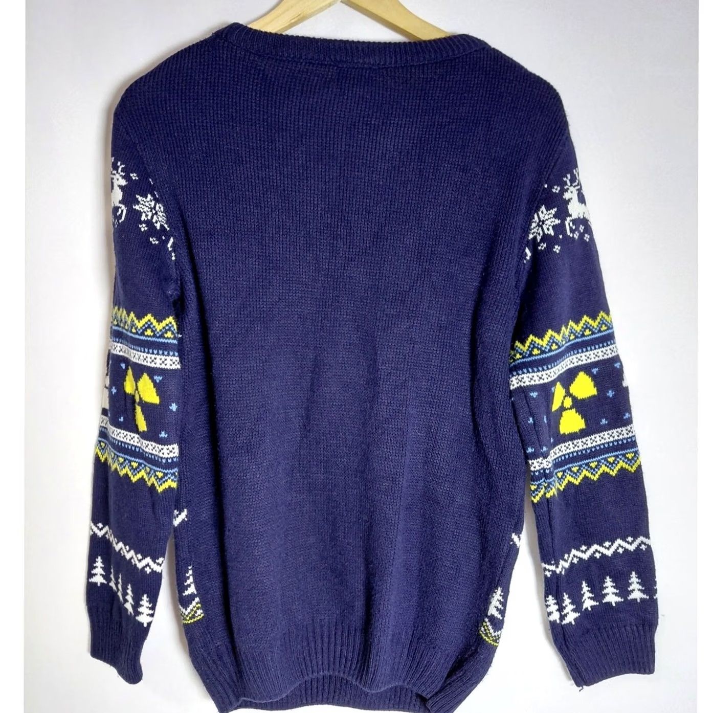 Vintage Numskull Fallout 4 Vault-Tec Christmas Sweater XS Blue Graphic Print Knit Size US XS / EU 42 / 0 - 2 Thumbnail
