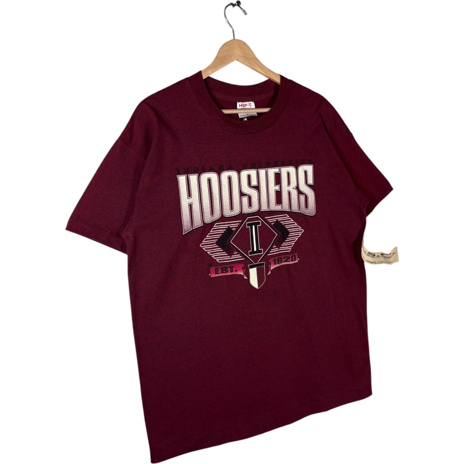 Vintage Vintage Indiana University Hoosiers Spellout Logo Tee L Size US L / EU 52-54 / 3 - 4 Thumbnail