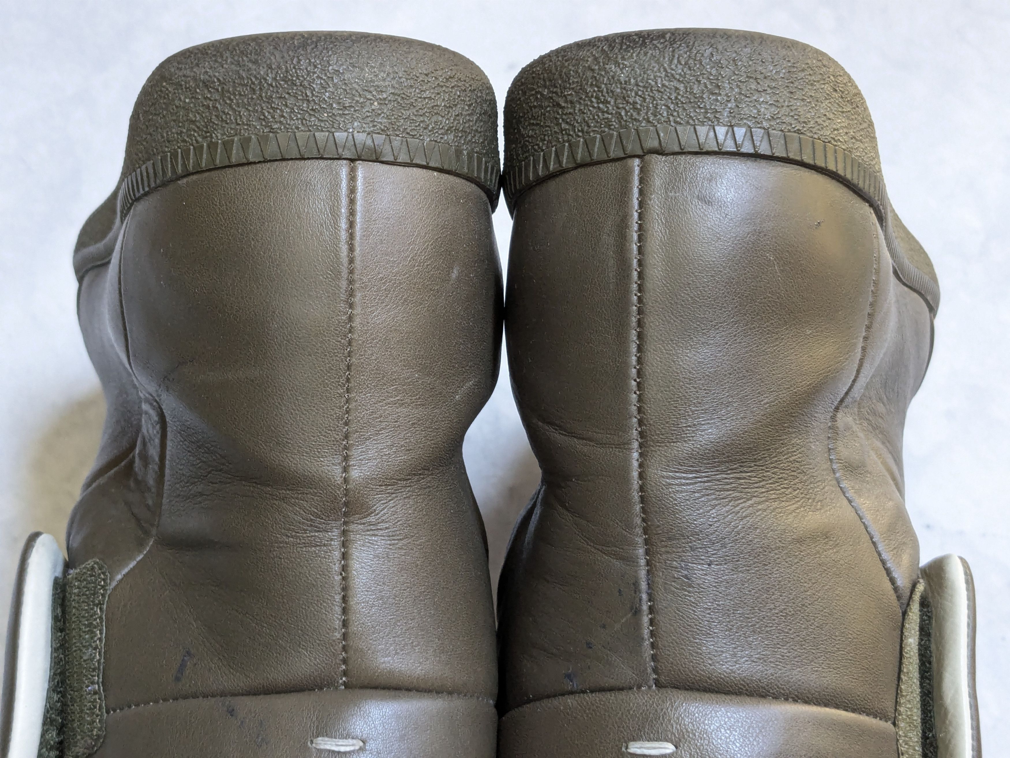 Maison Margiela Maison Margiela Future Olive Green 10 43 Leather High Tops Size US 10 / EU 43 - 14 Thumbnail