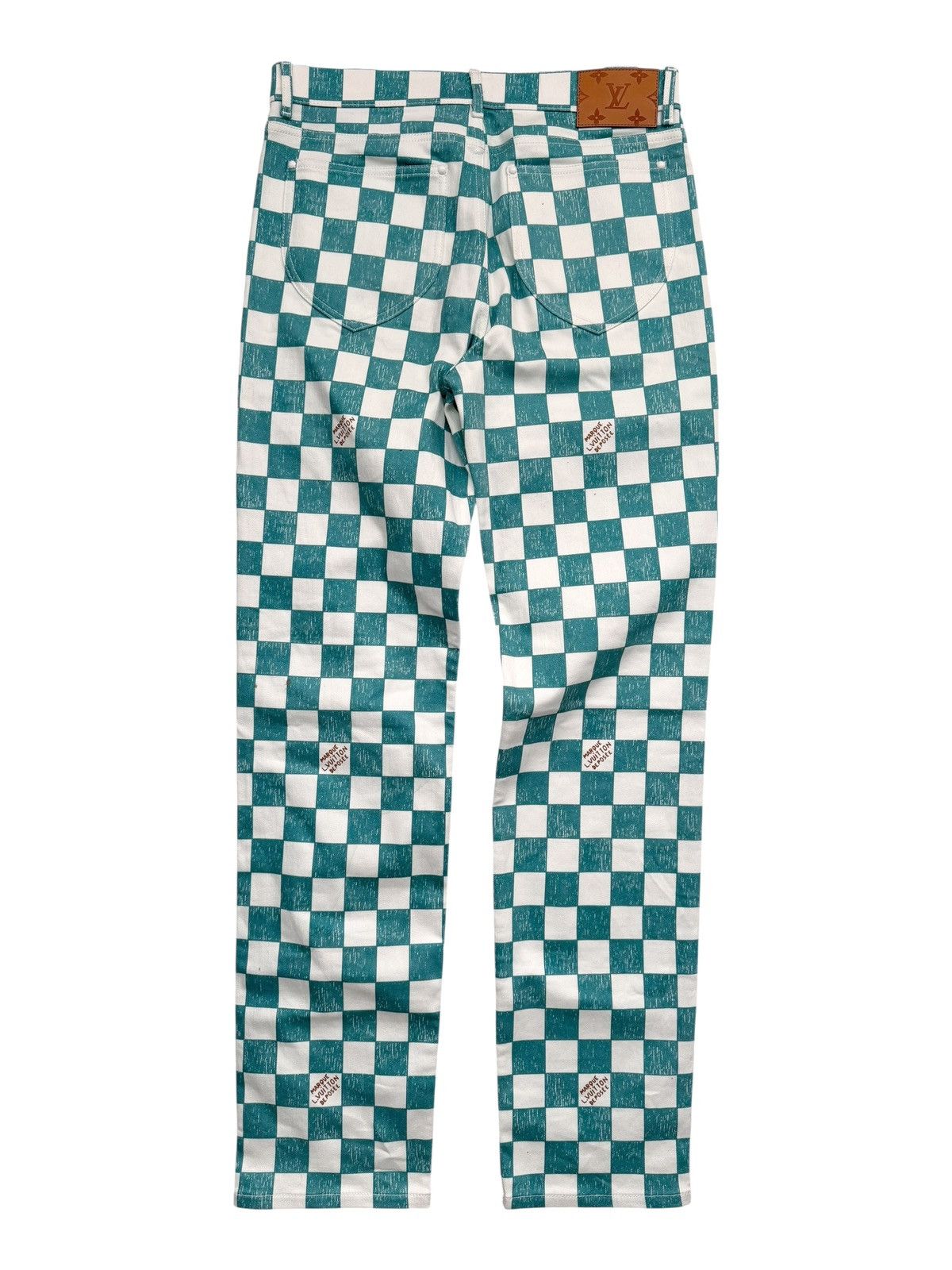 Louis Vuitton LV Checkerboard Scribble Damier Denim Jeans Size US 30 / EU 46 - 2 Thumbnail