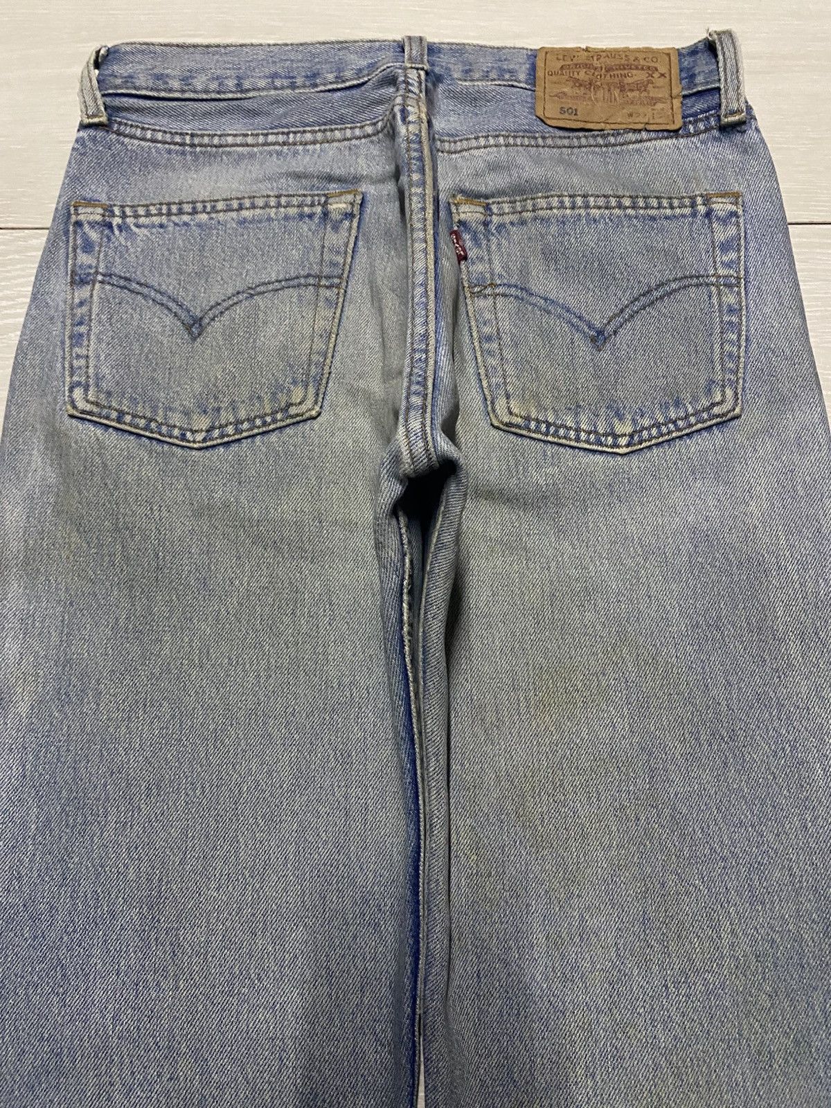Levi's Vintage Levis 501 Grunge Mud Wash Distressed Jeans Size US 28 / EU 44 - 4 Thumbnail