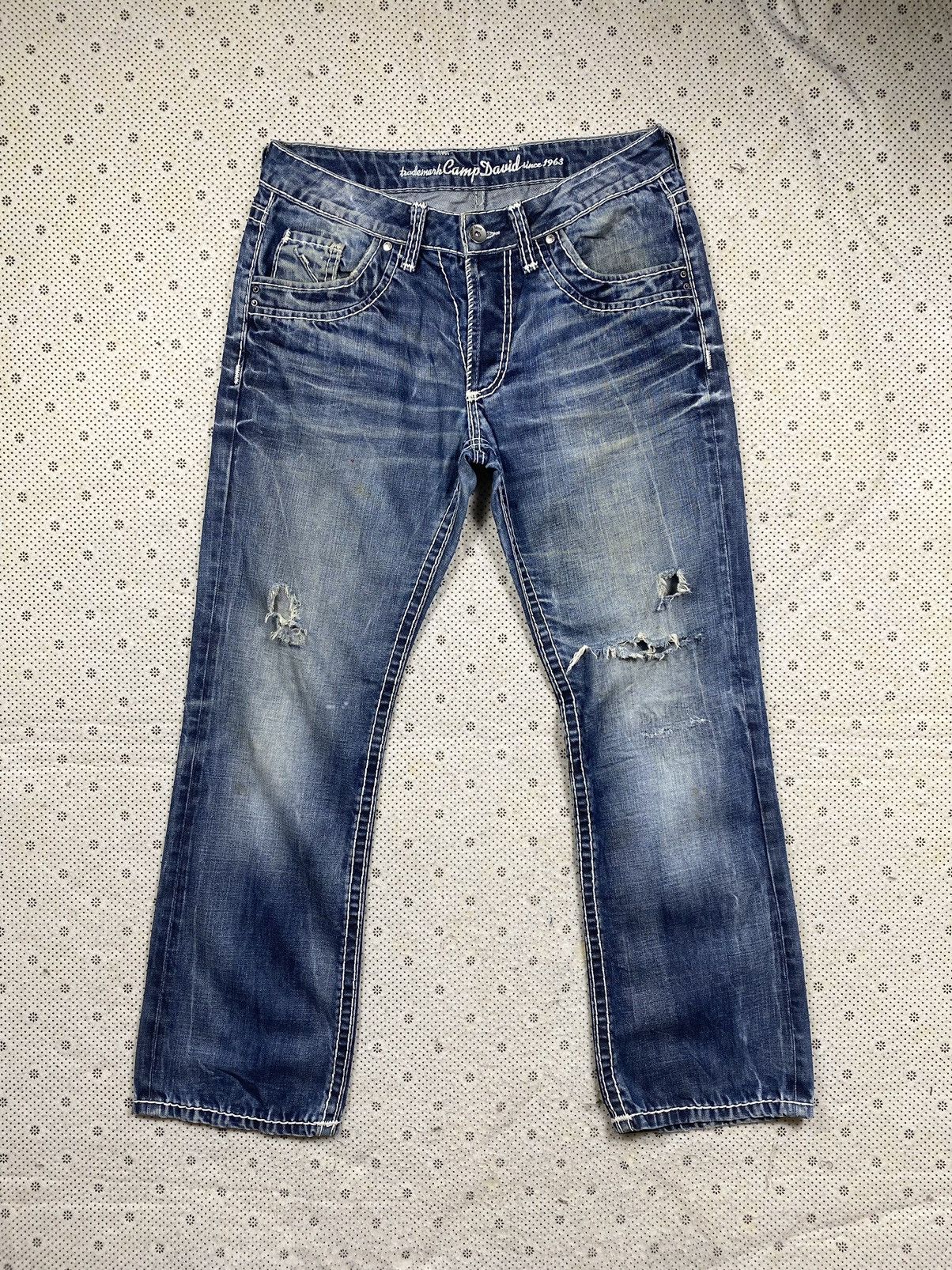 Camp David Extremely Patina Look Distressed Denim By Camp David Size US 34 / EU 50 - 1 Thumbnail