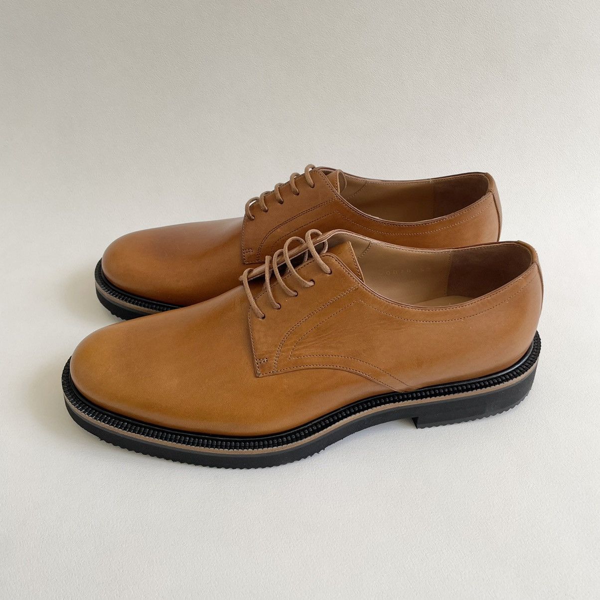 Dries Van Noten S/S 20 Tan Leather Derby Shoes Size US 9 / EU 42 - 9 Thumbnail