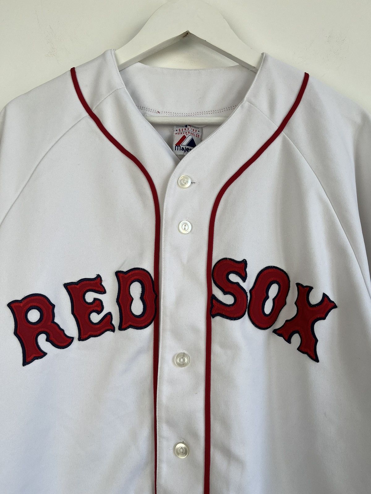 Majestic Vintage Majestic Boston Red Sox MLB White Jersey Size US L / EU 52-54 / 3 - 2 Thumbnail