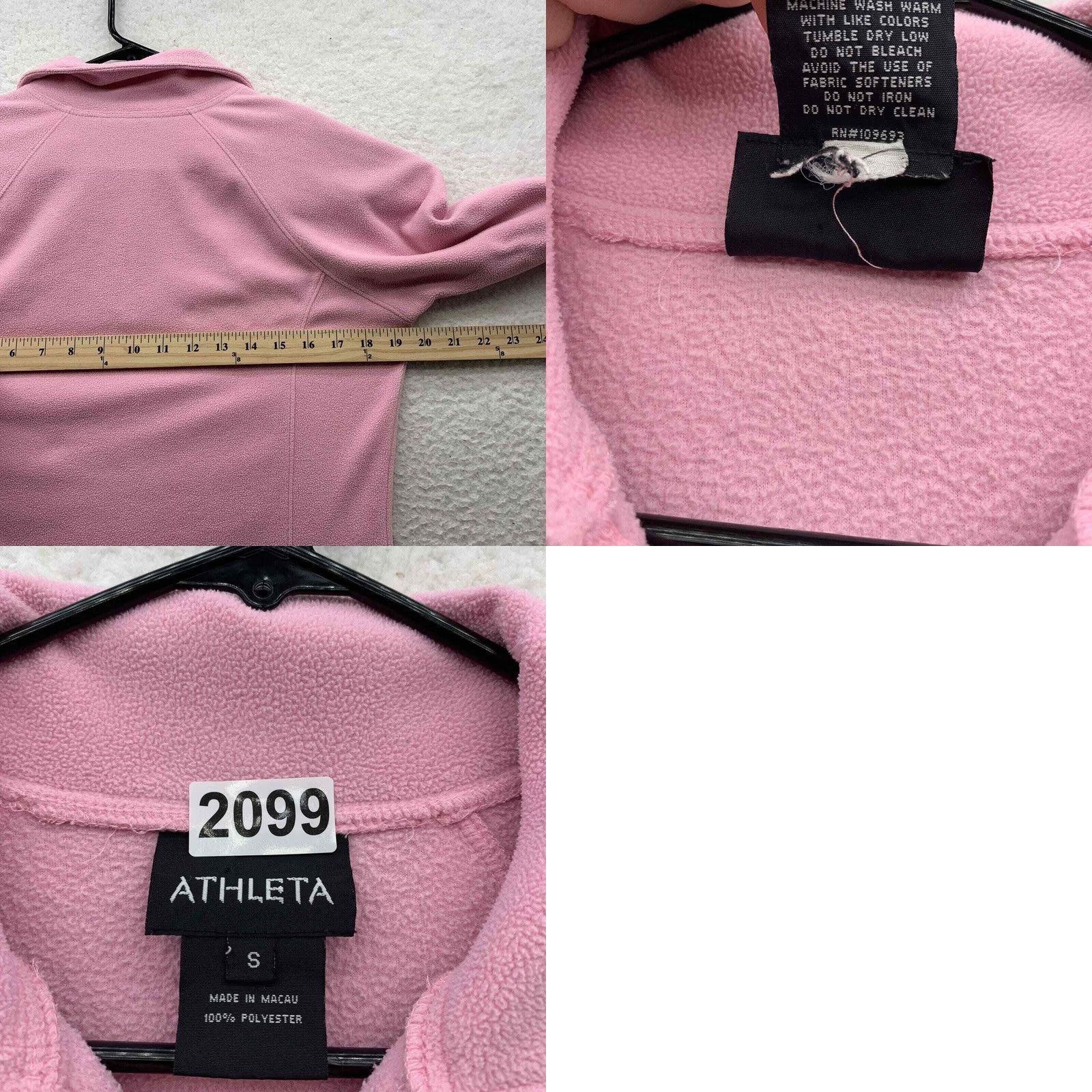 Athleta Athleta Fleece Jacket Womens Small S Pink Black 1/4 Zip Outdoor Athleisure Size S / US 4 / IT 40 - 8 Thumbnail