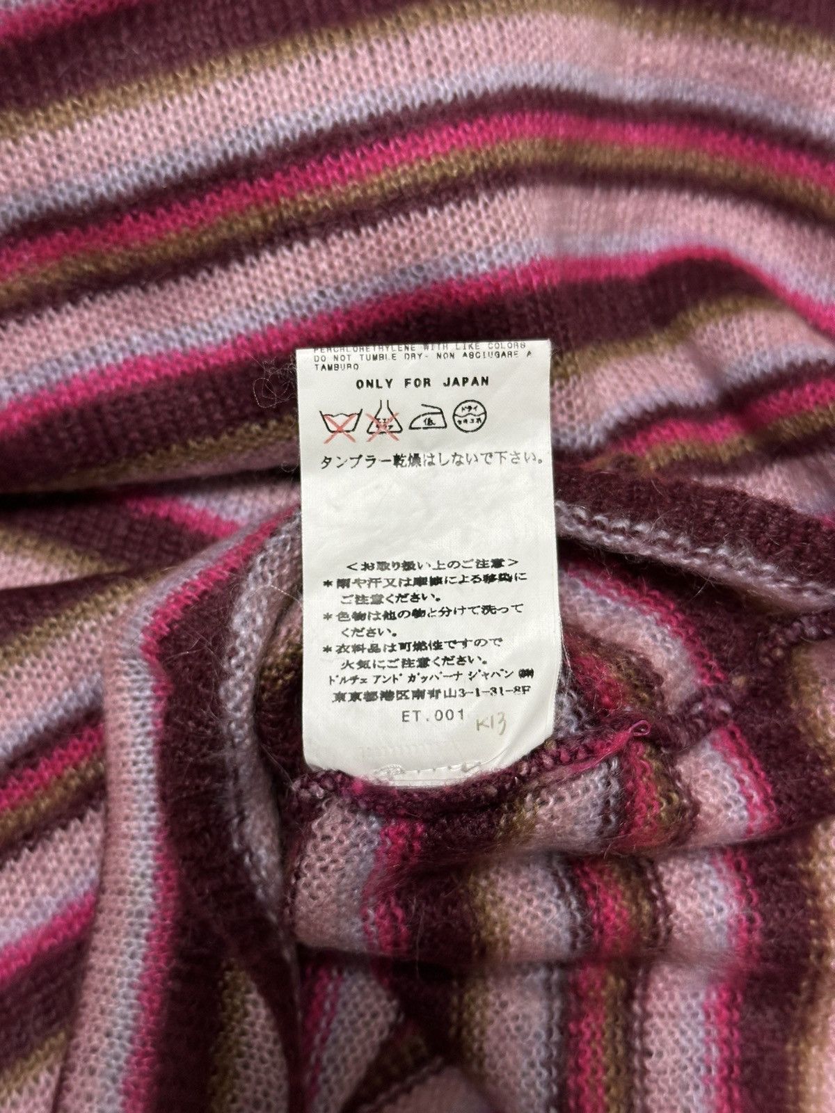 Dolce & Gabbana D&G Fall Winter 2000 Striped Turtleneck Sweater Size XS / US 0-2 / IT 36-38 - 8 Thumbnail