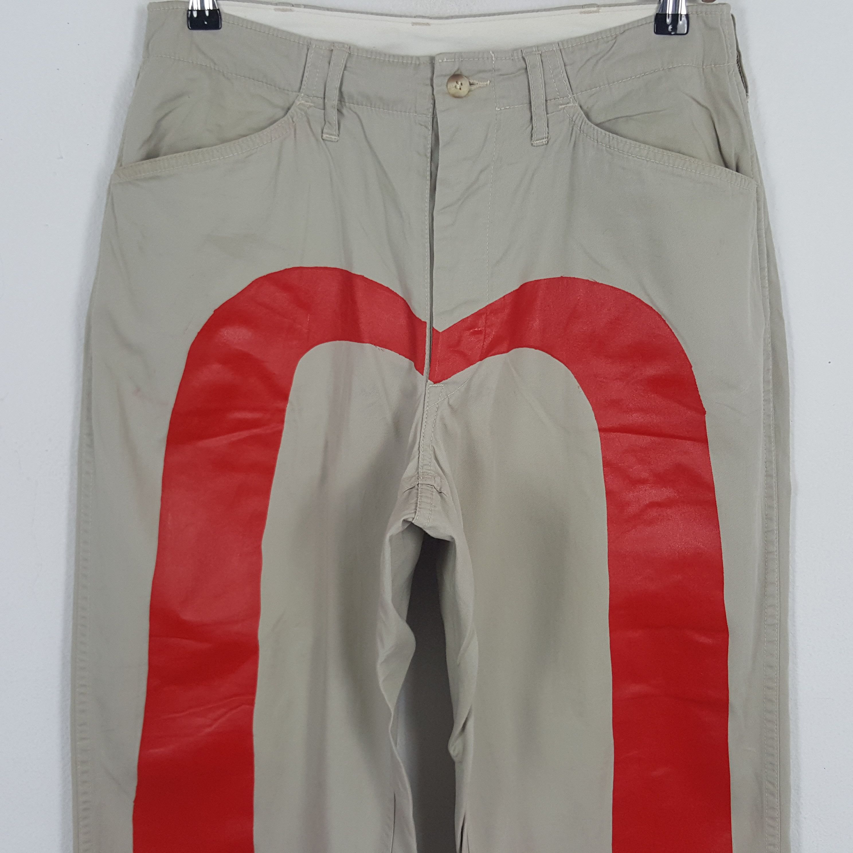 Evisu × Vintage Vintage Evisu Custom Art Daicock Red Japan Pants Size US 31 - 2 Thumbnail