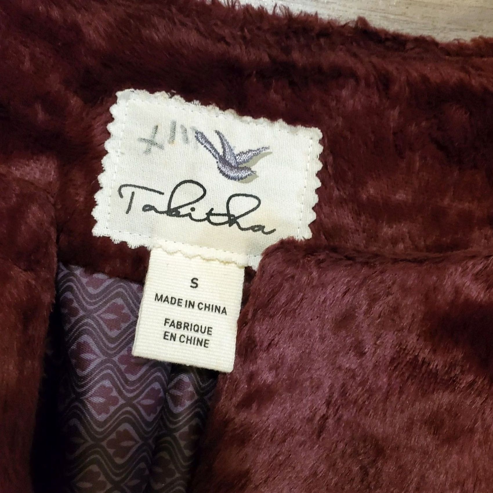 Habitat Tabitha Anthropologie Coat Womens Sm Burgundy Faux Fur City Party Talley Sz Size S / US 4 / IT 40 - 7 Thumbnail