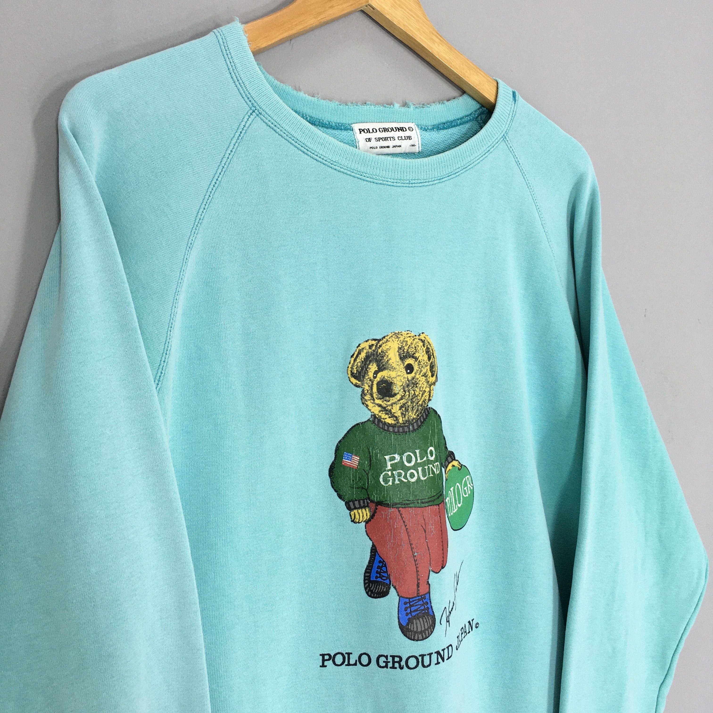 Japanese Brand × Vintage Vintage Distressed Polo Ground Bear Japan Sweatshirt Medium Size US M / EU 48-50 / 2 - 3 Thumbnail