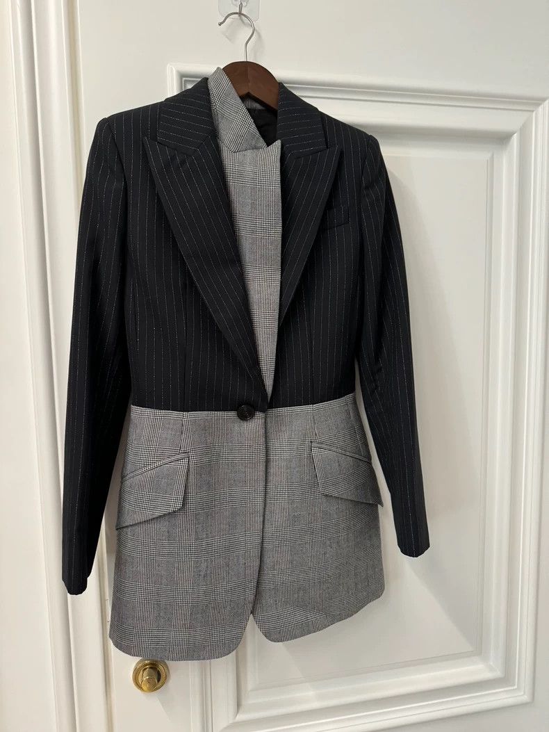 Alexander McQueen Alexander McQUEEN size 38 Splicing suit 2505-Nextarrow Size M / US 6-8 / IT 42-44 - 1 Thumbnail