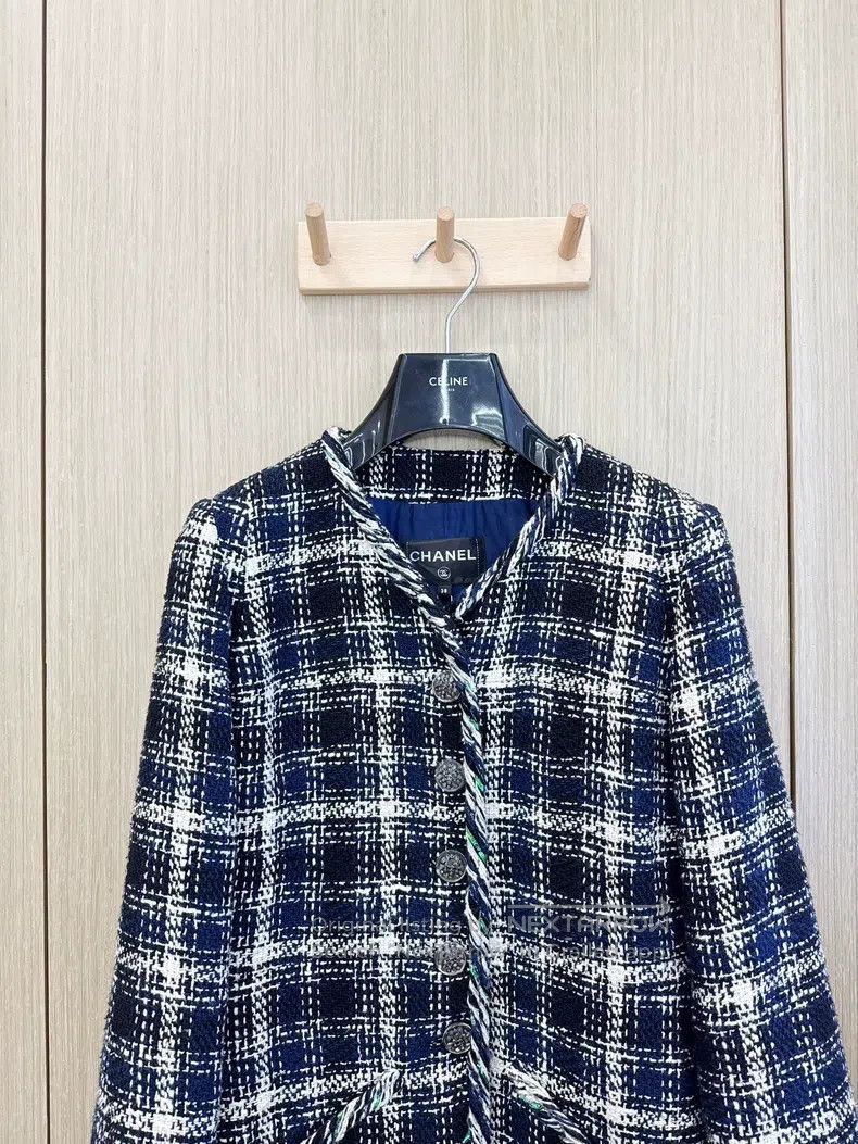 Chanel Chanel 18S Waterfall Series Runway Blue and White Plaid Gr Size XS / US 0-2 / IT 36-38 - 2 Thumbnail
