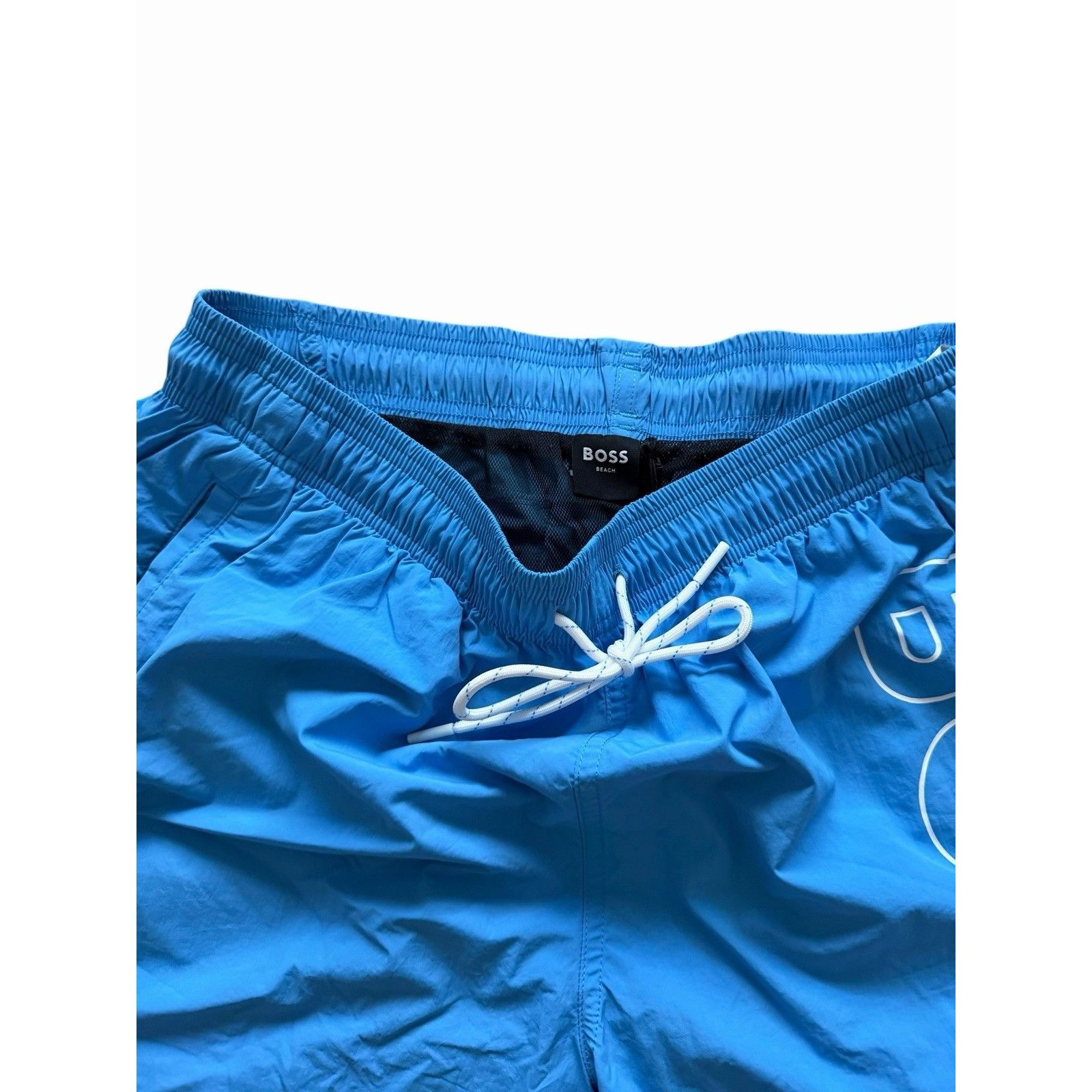 Hugo Boss Hugo Boss Mens Logo Drawstring Swim Shorts Light Blue Size S Size US 30 / EU 46 - 5 Thumbnail