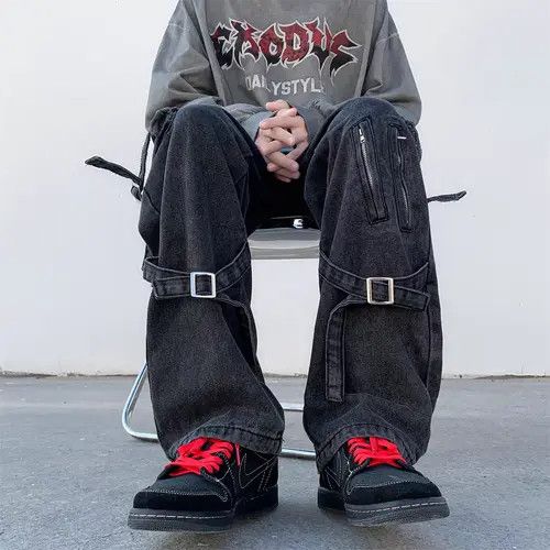 Japanese Brand Black High Street Vintage Loose Fit Jeans Size US 30 / EU 46 - 1 Thumbnail