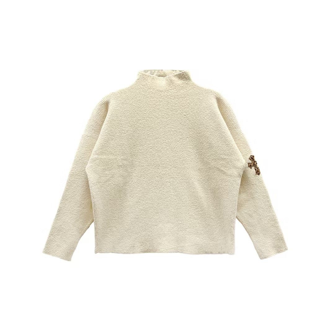 Chrome Hearts Chrome Hearts Knitted Cream Cheetah Patch Sweater Size XS / US 0-2 / IT 36-38 - 1 Thumbnail