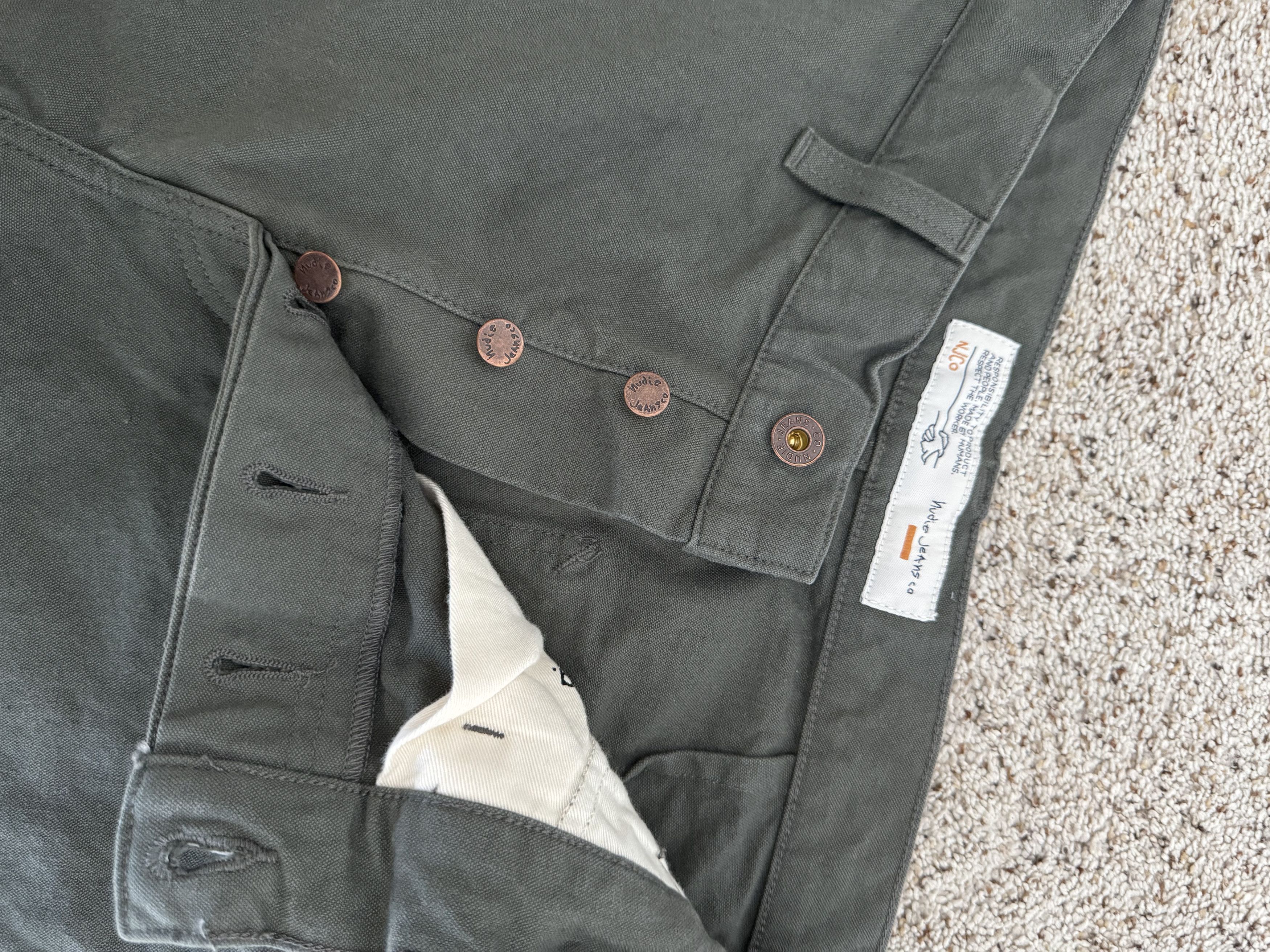 Nudie Jeans Tuff Tony Straight-Leg Organic Cotton-Canvas Trousers Size US 30 / EU 46 - 5 Thumbnail
