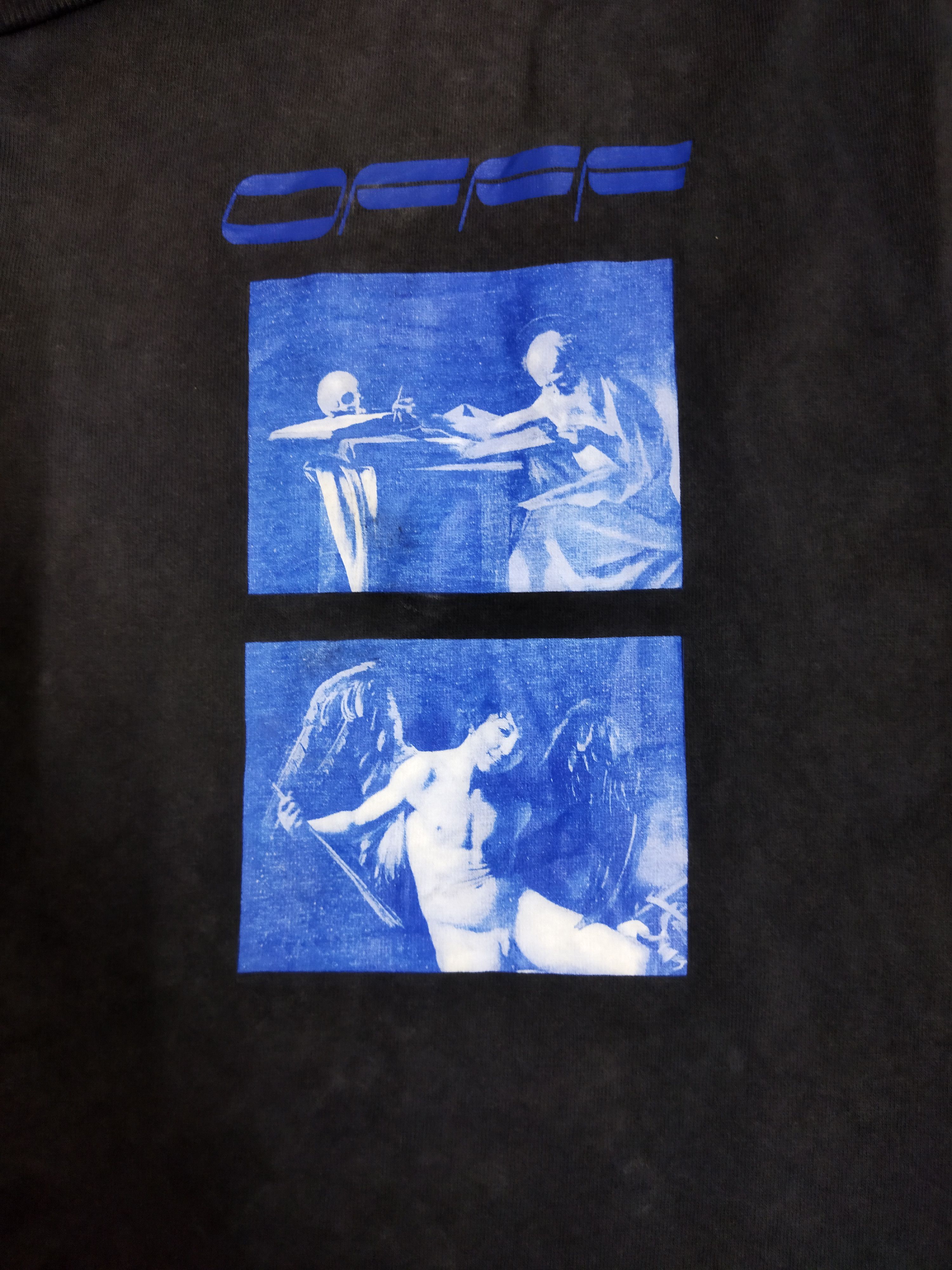 Off-White Distressed Off White Hardcore Caravaggio Tee Size US XXL / EU 58 / 5 - 3 Thumbnail