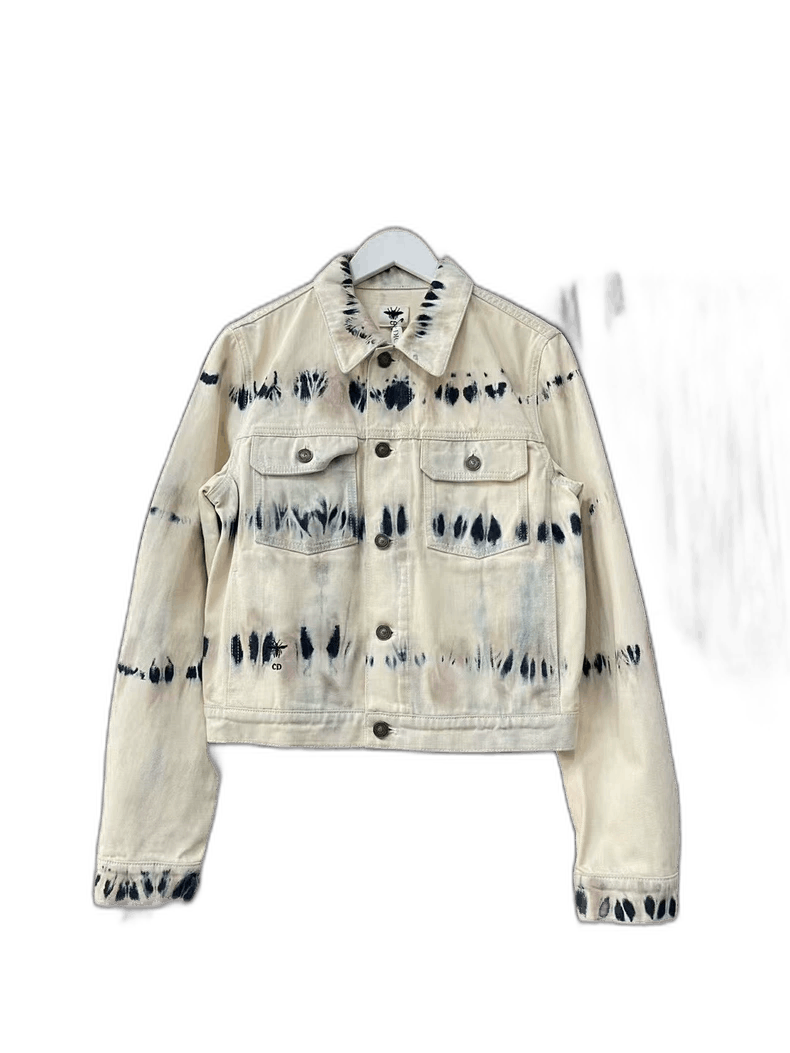 Dior Dior Blue and White Tie-Dye Denim Jacket Size US M / EU 48-50 / 2 - 1 Thumbnail