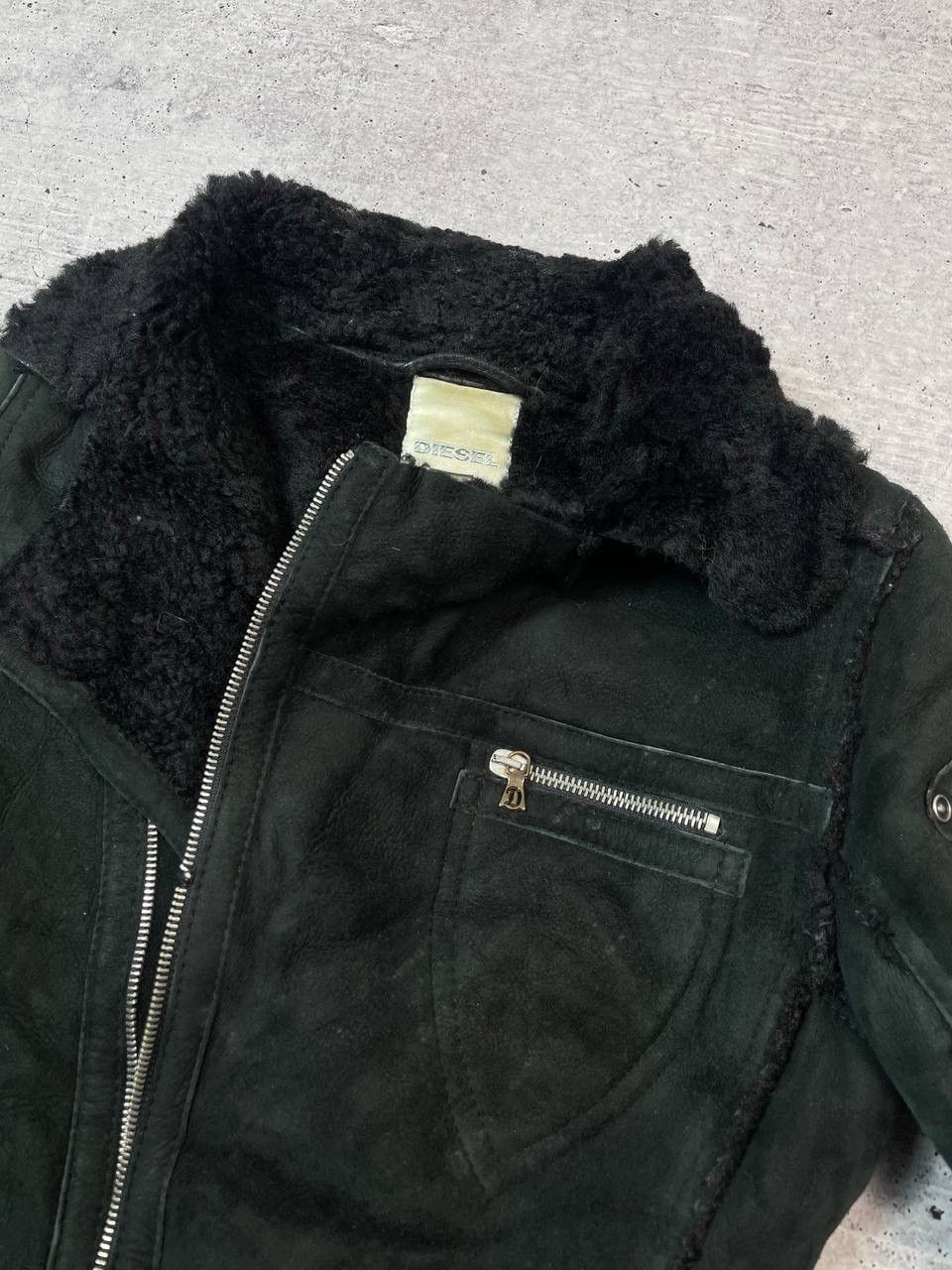 Diesel Vintage Rare Diesel Shearling Biker Leather Jacket Y2K Size XL / US 12-14 / IT 48-50 - 7 Thumbnail