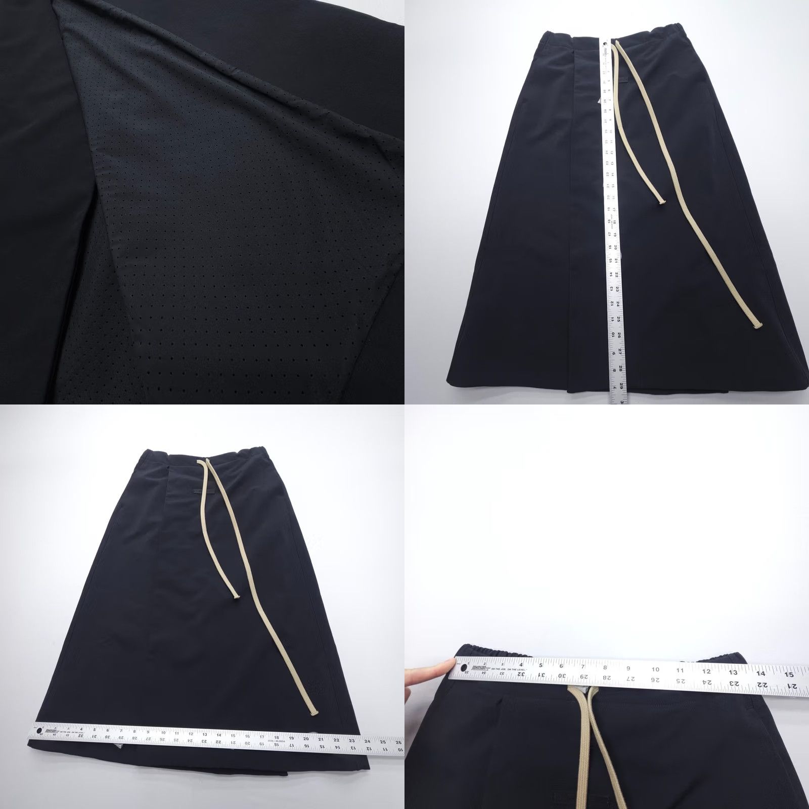 Fear of God Fear of God Essentials Bonded Nylon Wrap Skirt Size Small Black Midi Military Skirt Womens Size 28" / US 6 / IT 42 - 8 Thumbnail