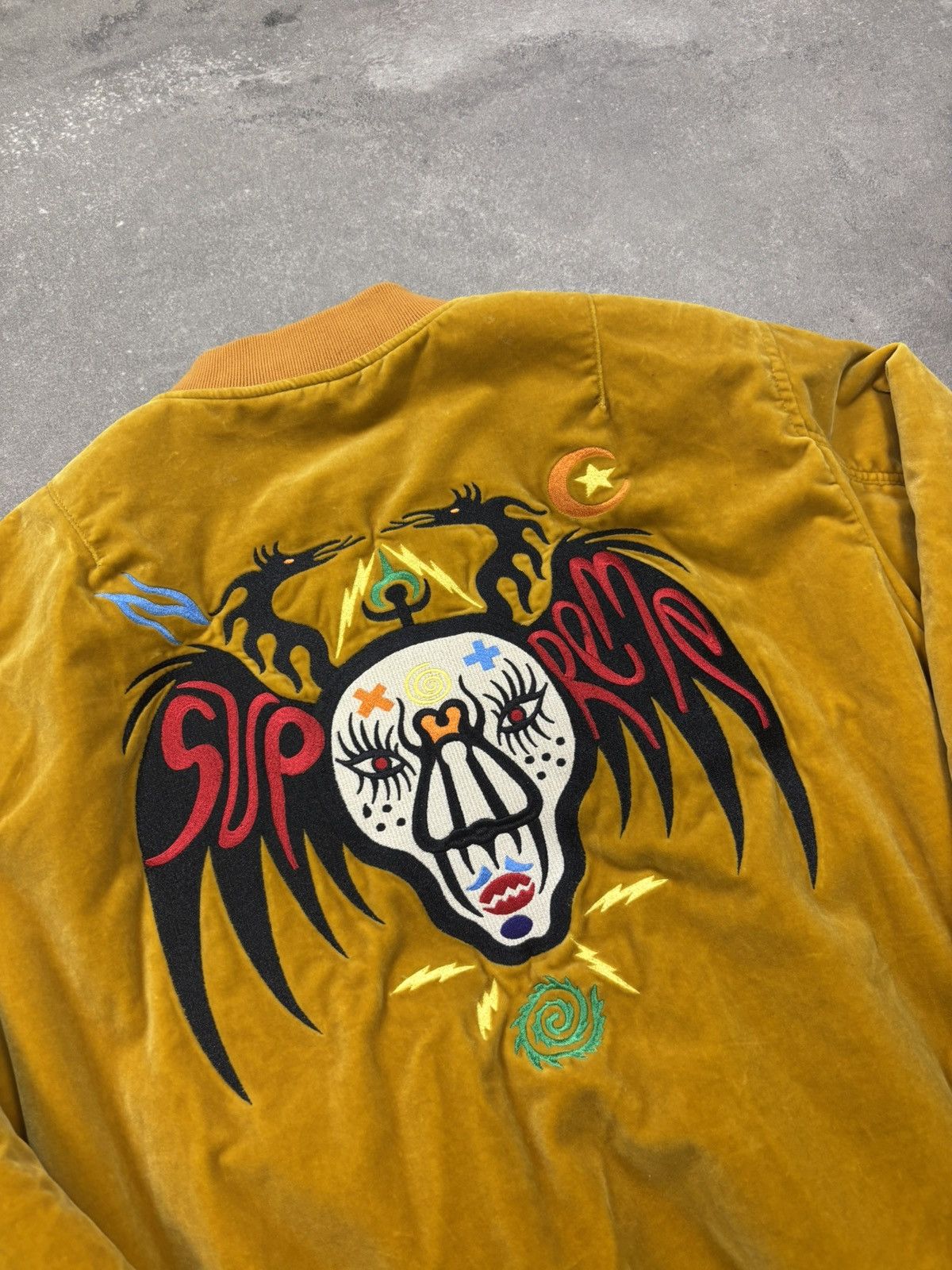 Supreme Supreme x Clayton Patterson Skulls Velvet MA-1 Jacket Size US L / EU 52-54 / 3 - 9 Thumbnail