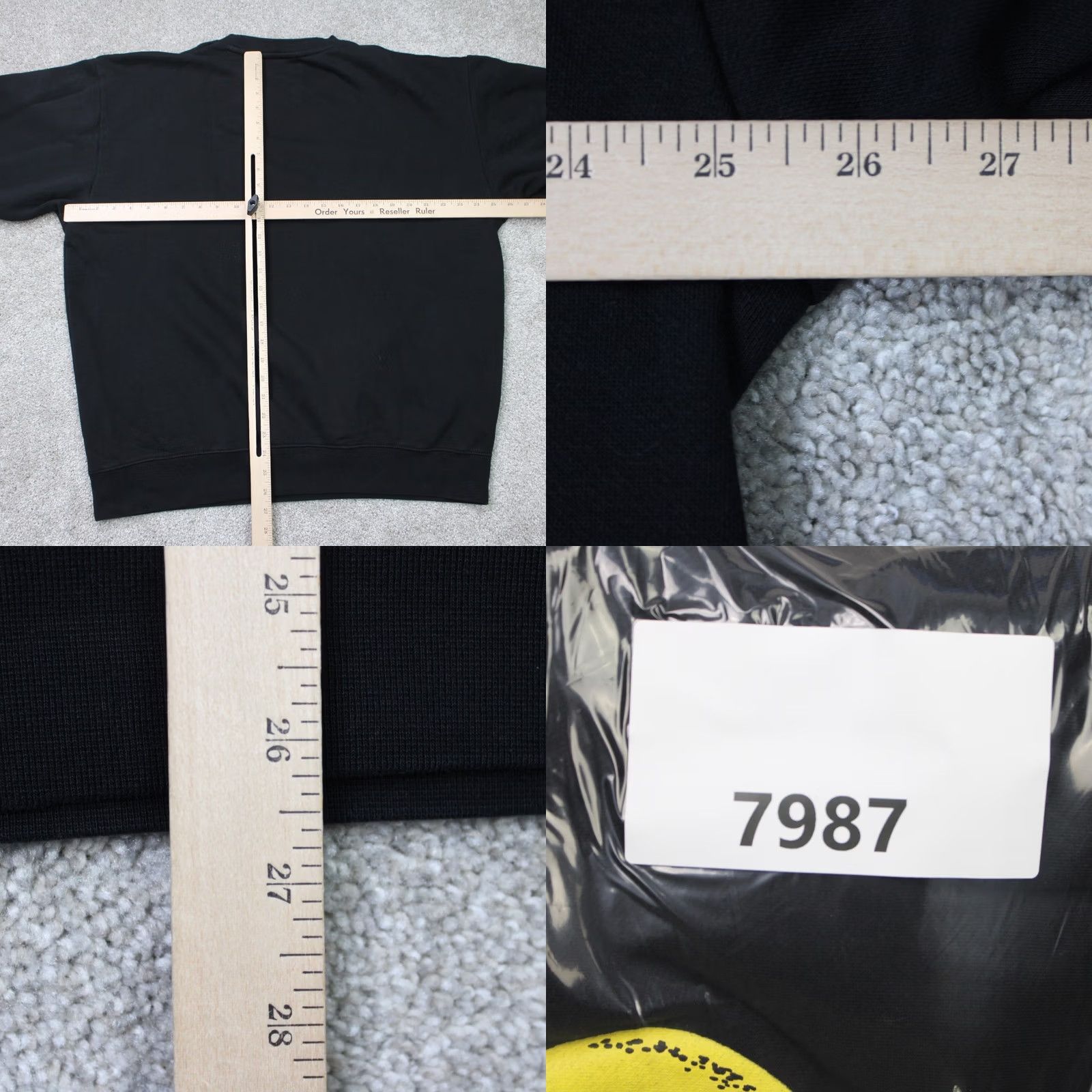 Market Market Sweatshirt Mens XL Black Crewneck Graphic Print Streetwear L/S Pullover Size US XL / EU 56 / 4 - 8 Thumbnail