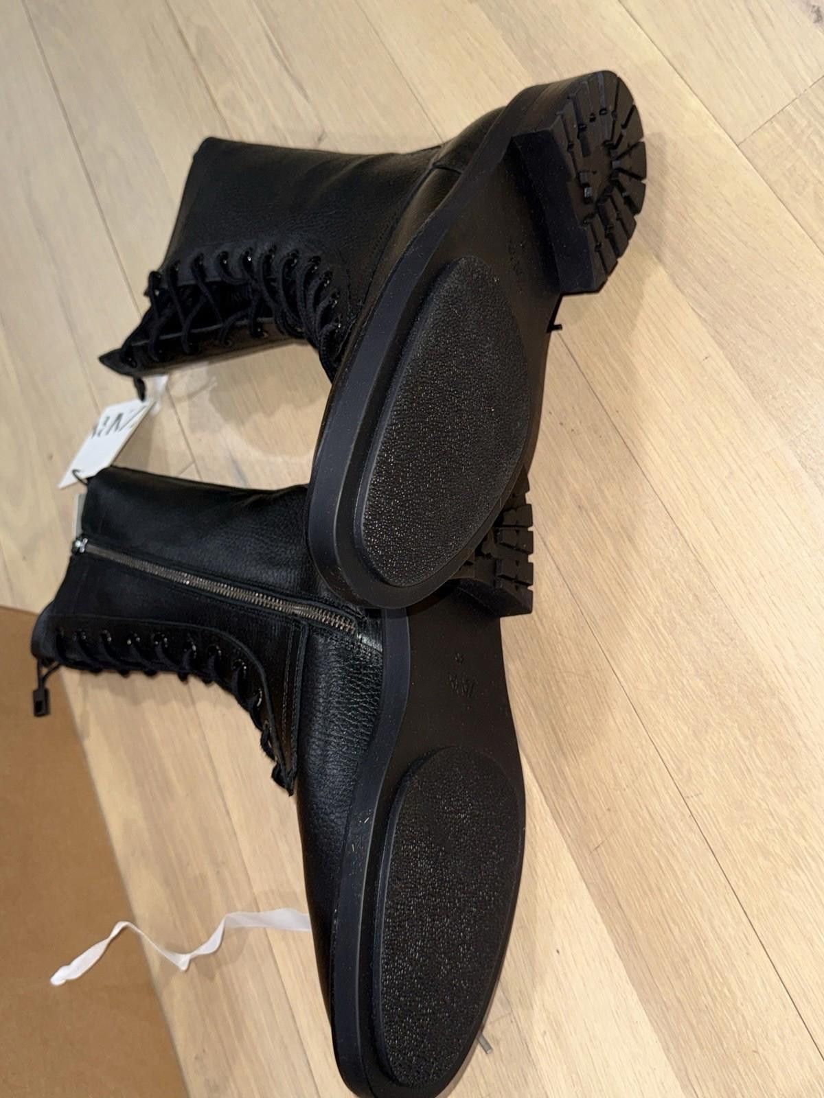 Zara NWT Zara Black Combat boots sz9 Retail 130$ priced to sell Size US 9 / IT 39 - 8 Thumbnail